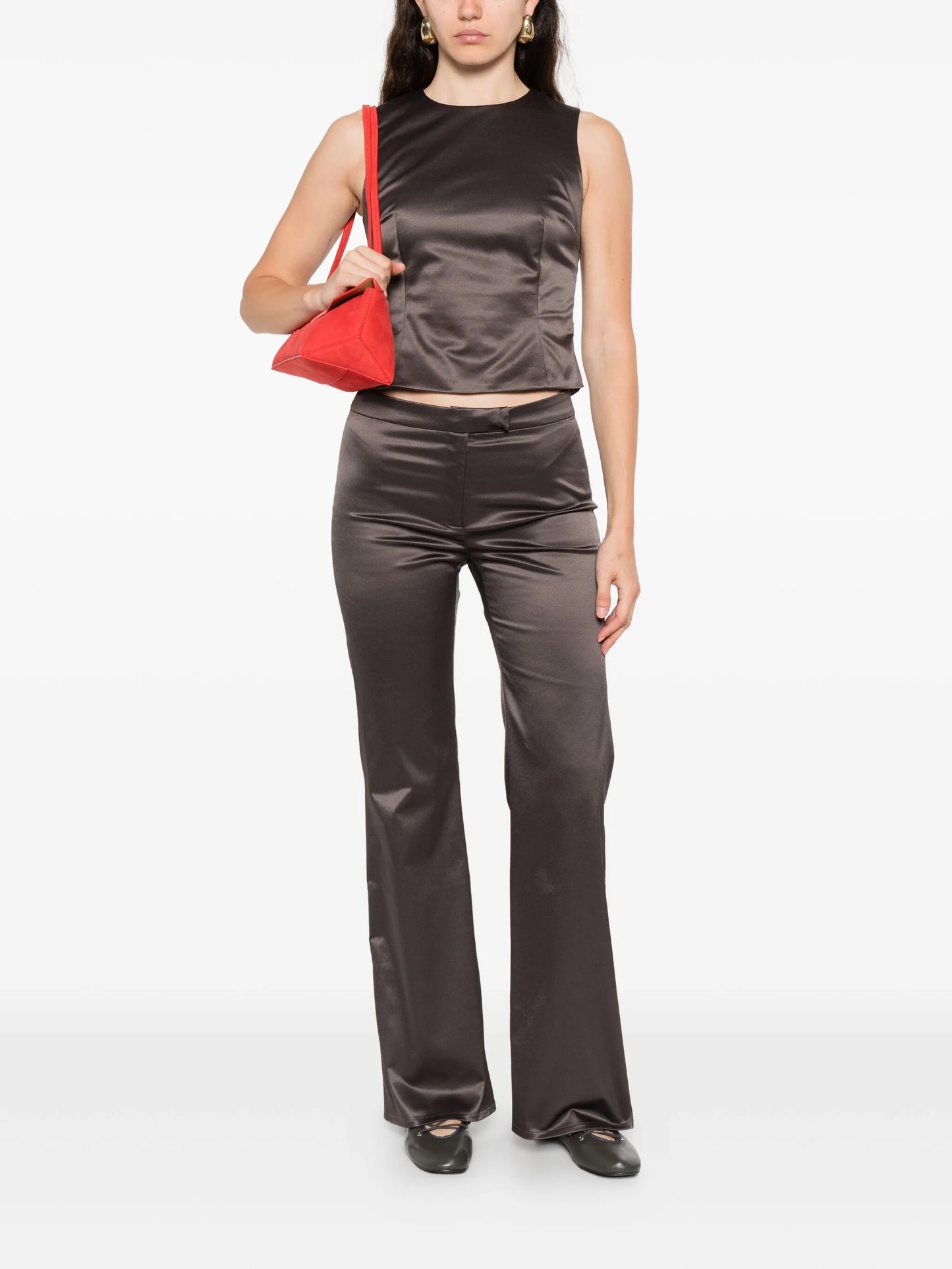 Nori satin tank top