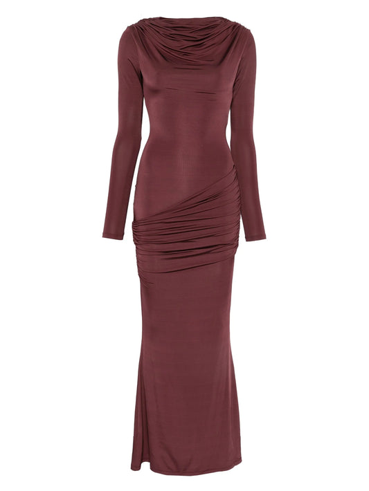 draped maxi dress