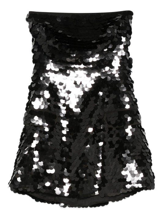 Mermaid sequin-embellished mini dress