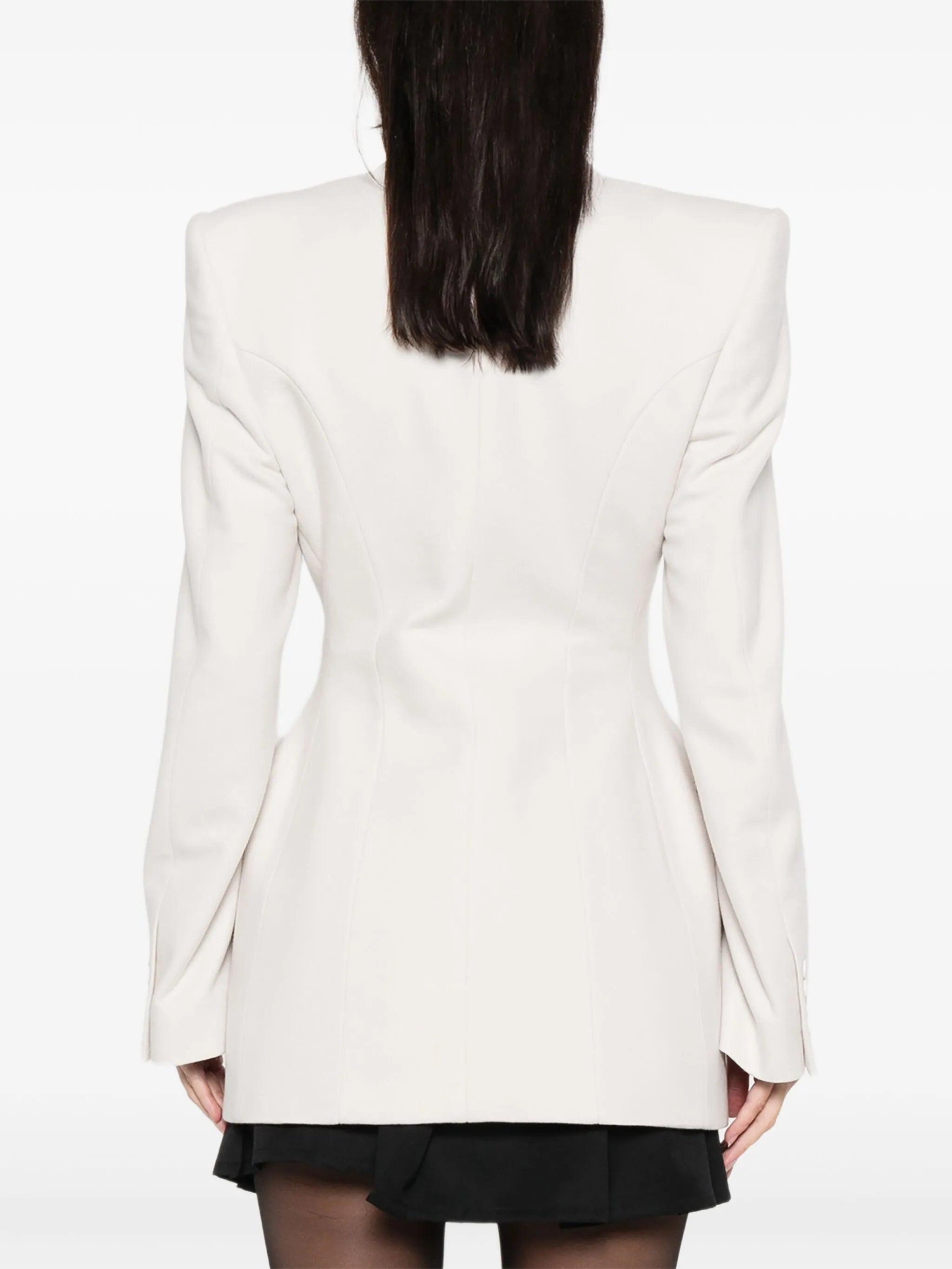 double-breasted hourglass blazer