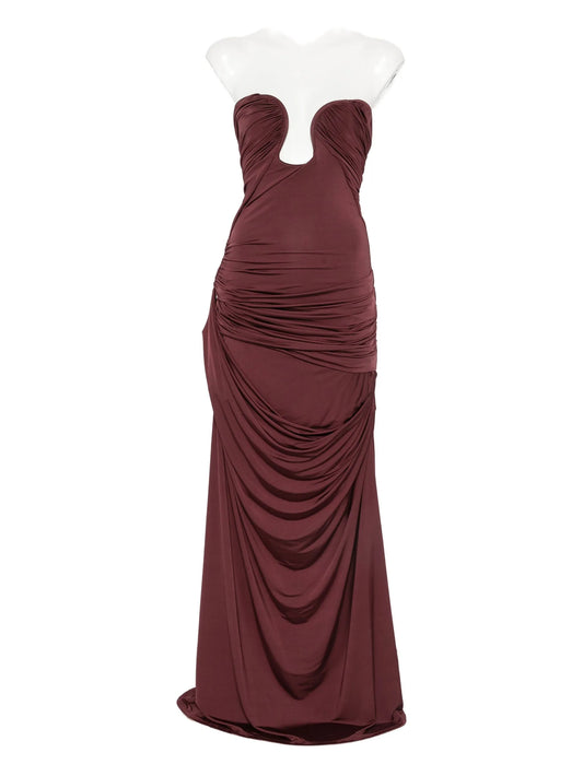 draped maxi dress
