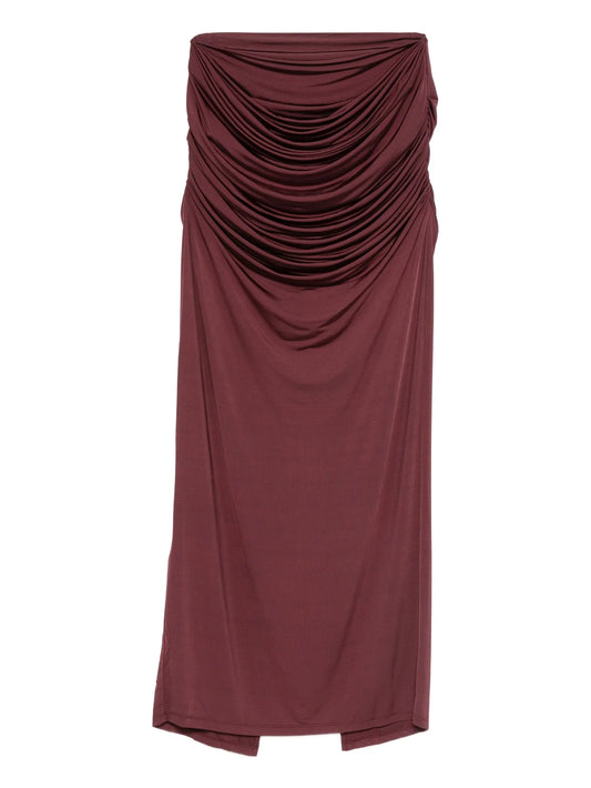 draped midi skirt