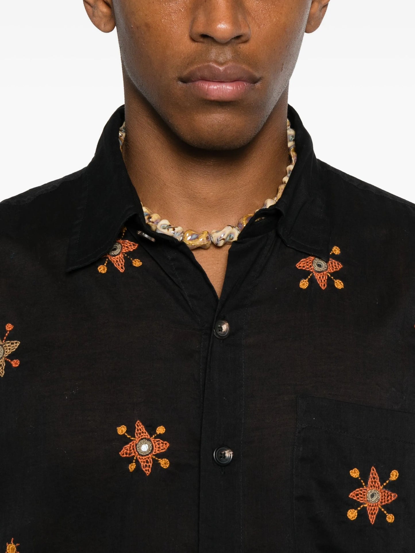 star-embroidered shirt
