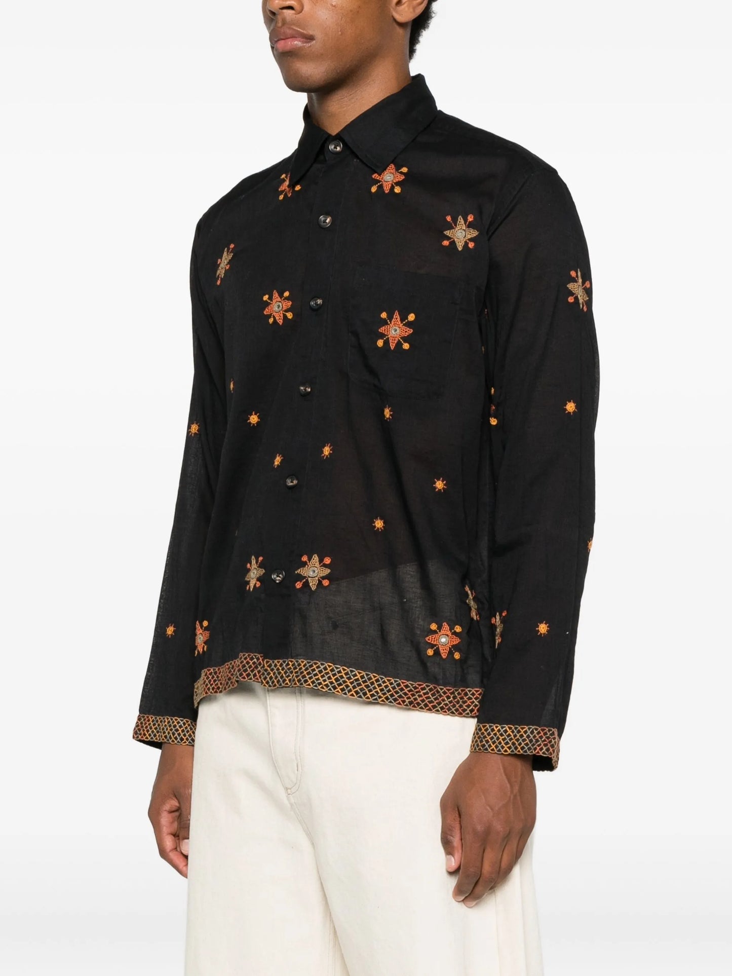 star-embroidered shirt
