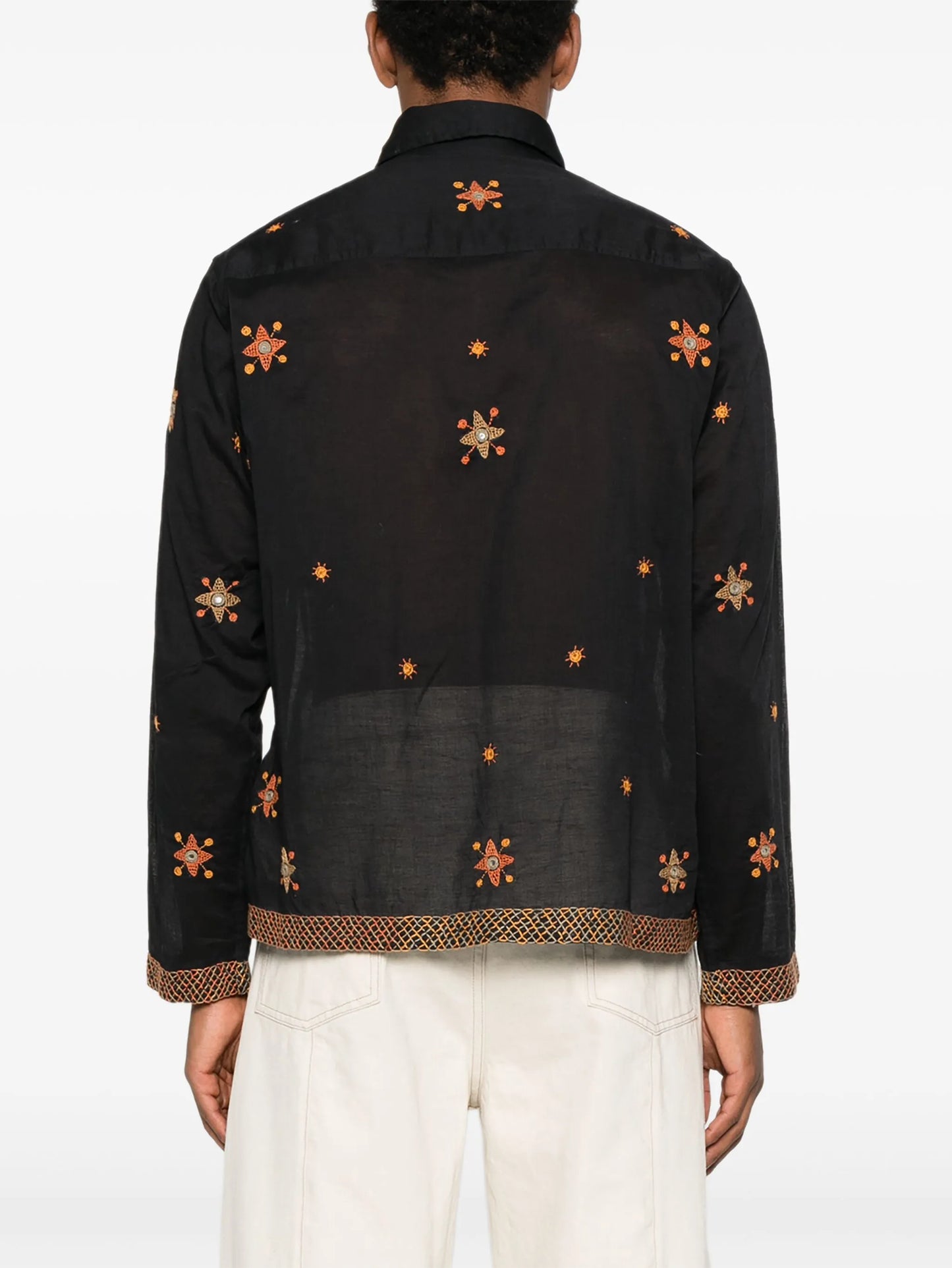 star-embroidered shirt