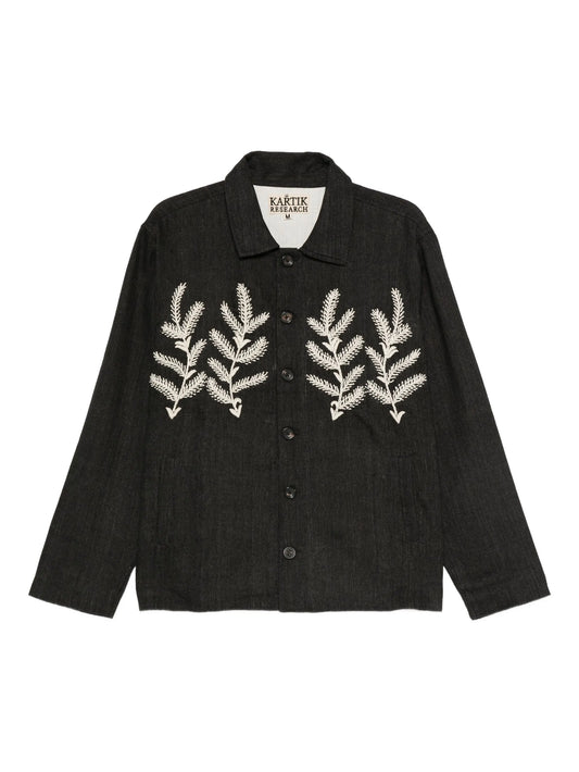 embroidered-sprig jacket