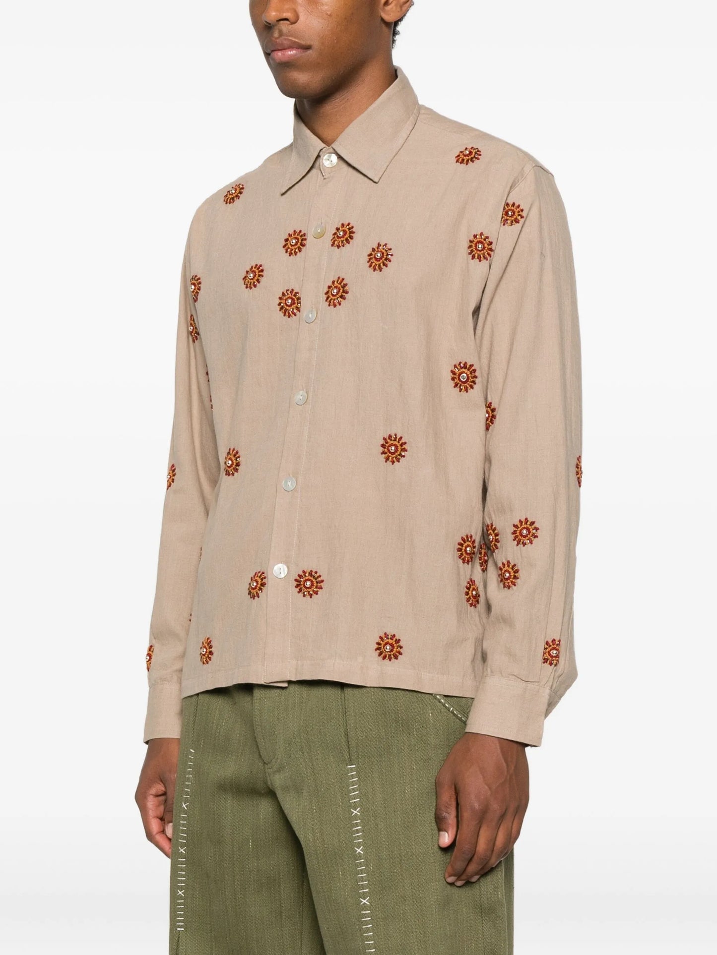 embroidered floral shirt