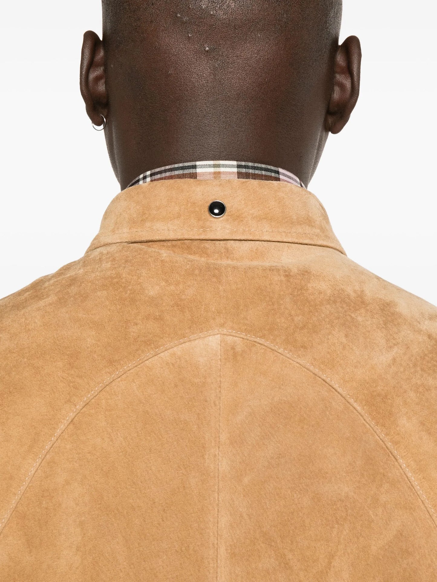 Western-style suede shirt