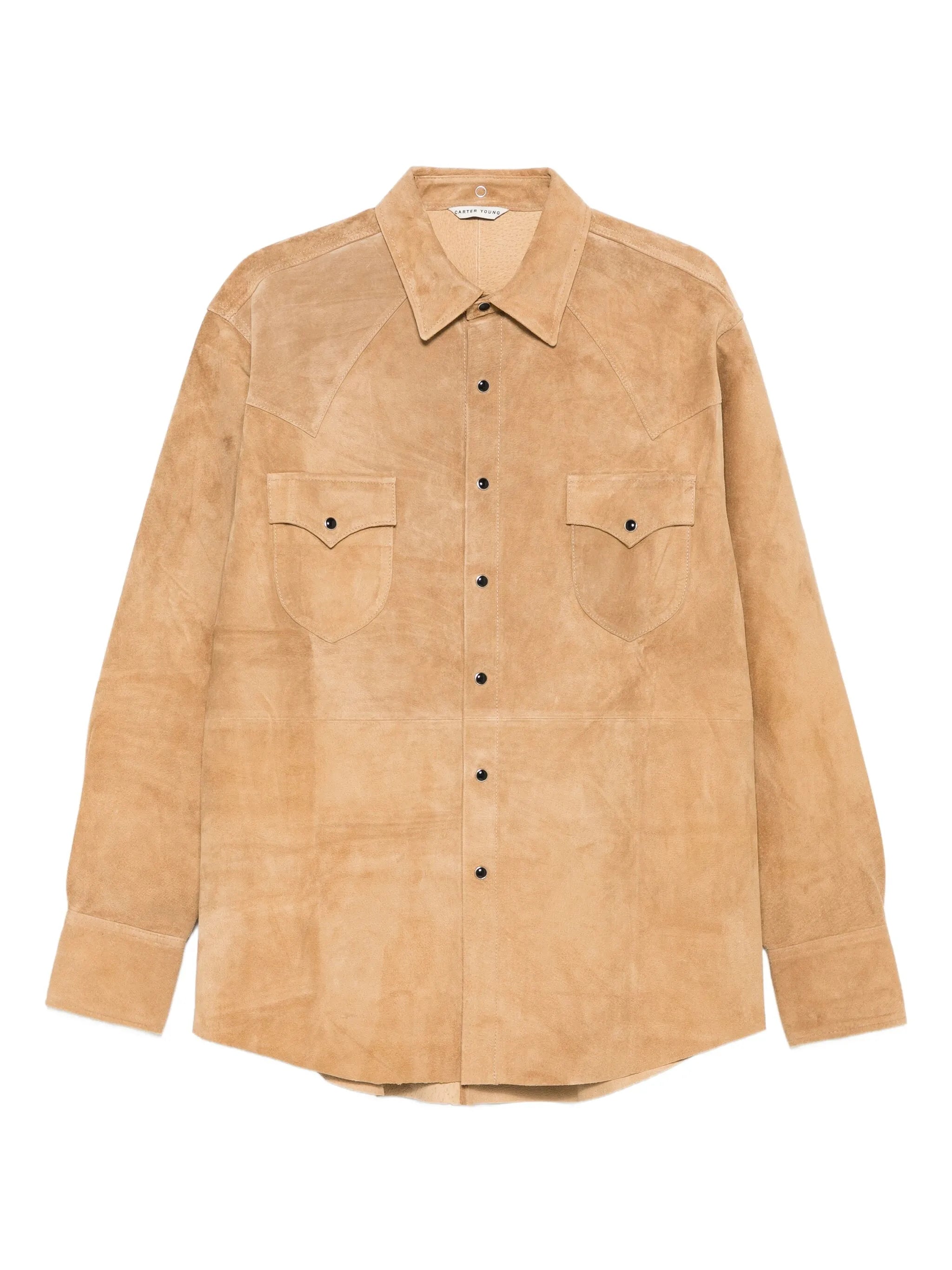 Western-style suede shirt