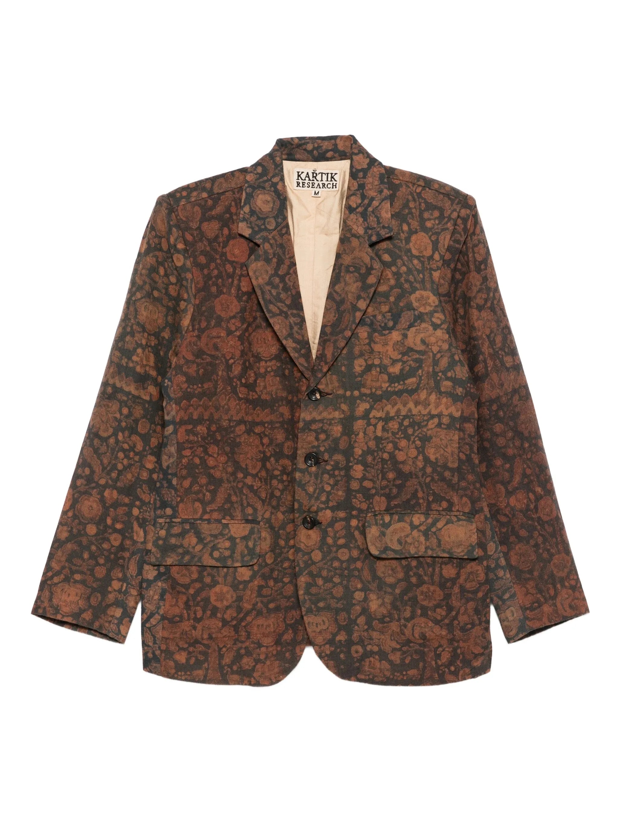 floral-pattern blazer