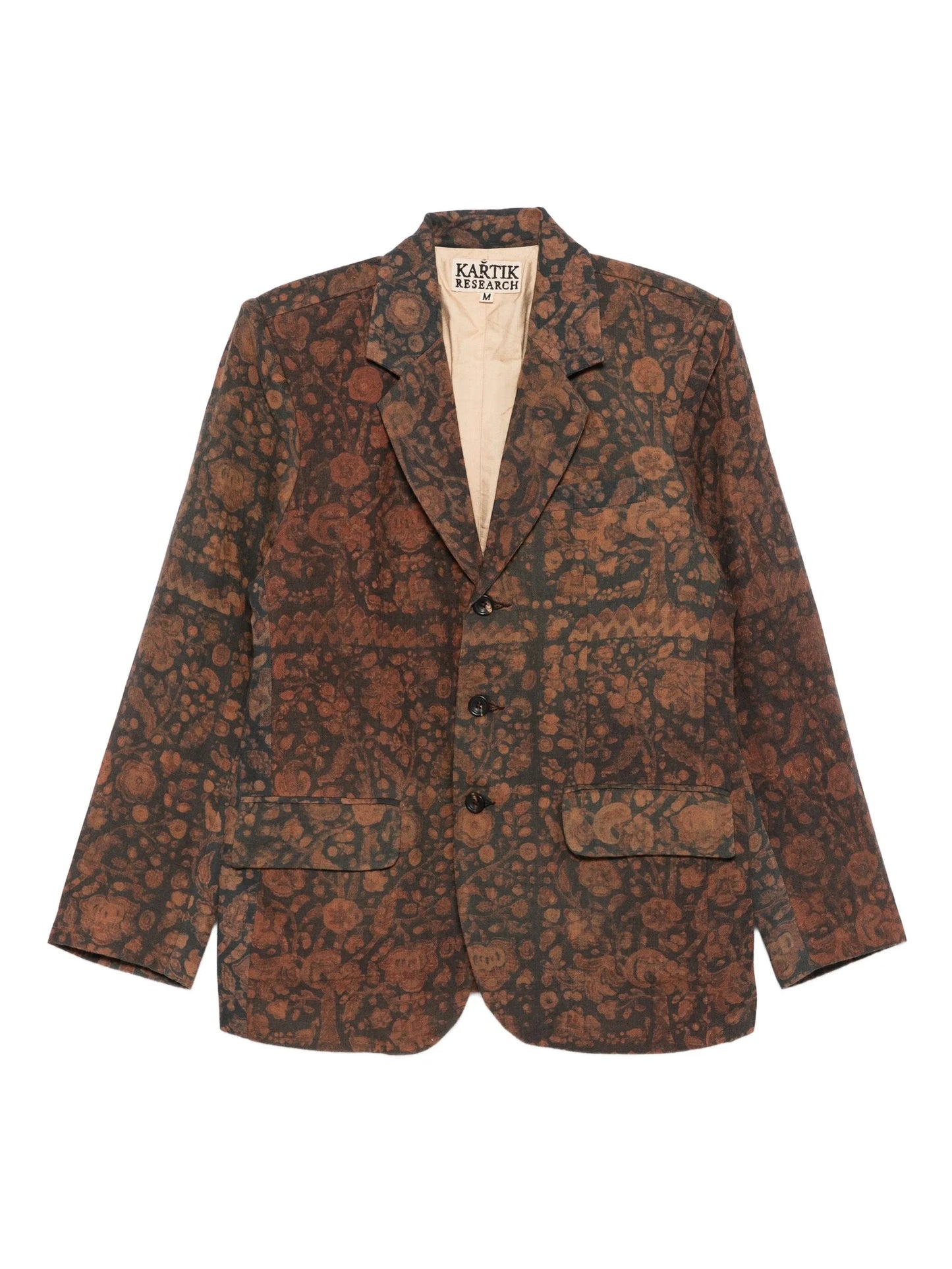 floral-pattern blazer