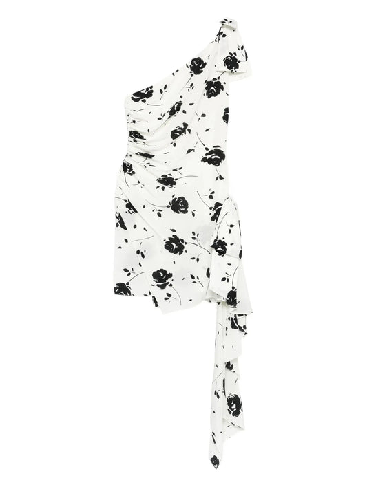 floral-print one-shoulder dress