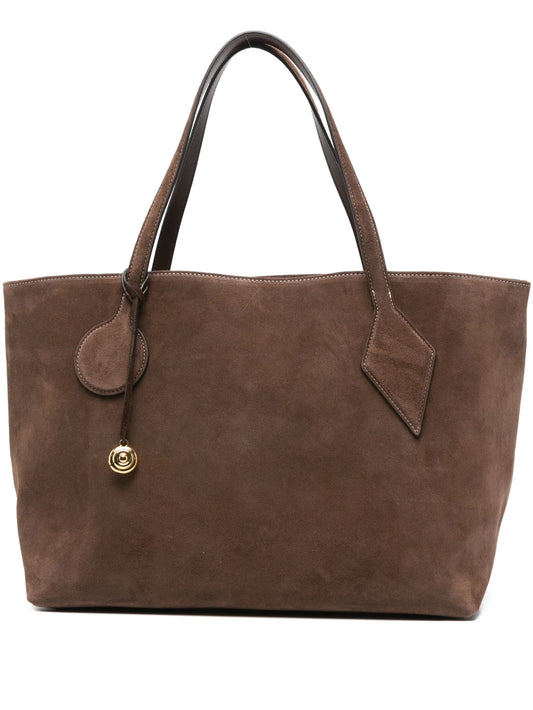 large suede tote bag