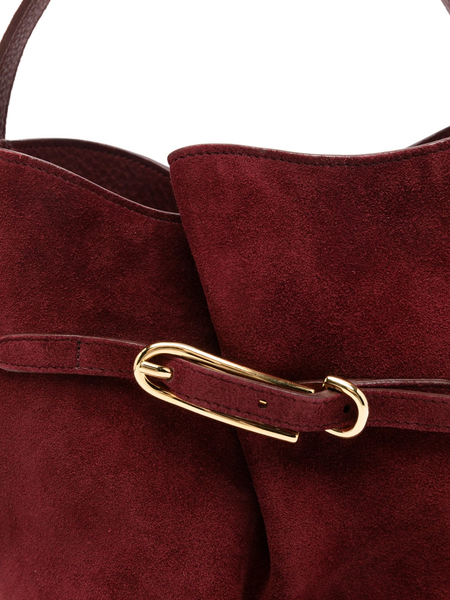 mini suede bucket bag