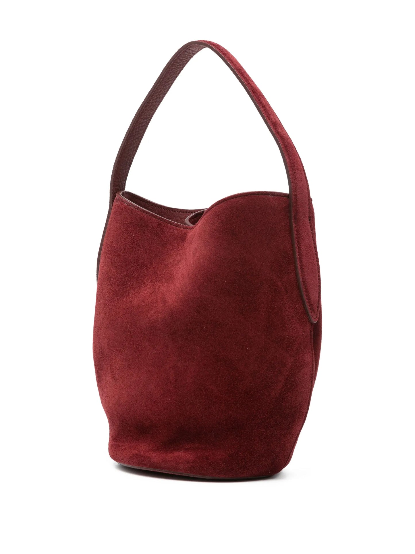 mini suede bucket bag