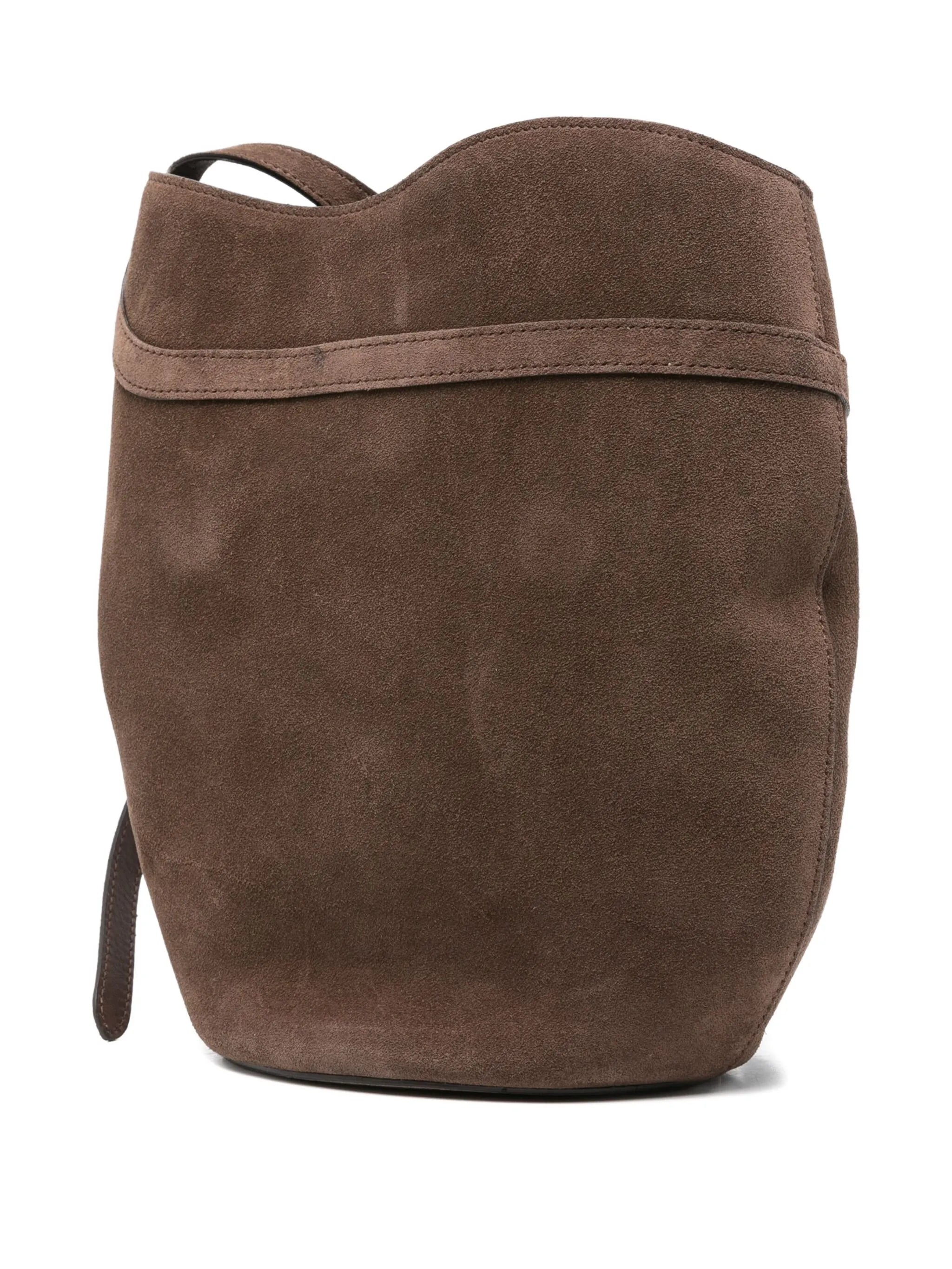 suede bucket bag