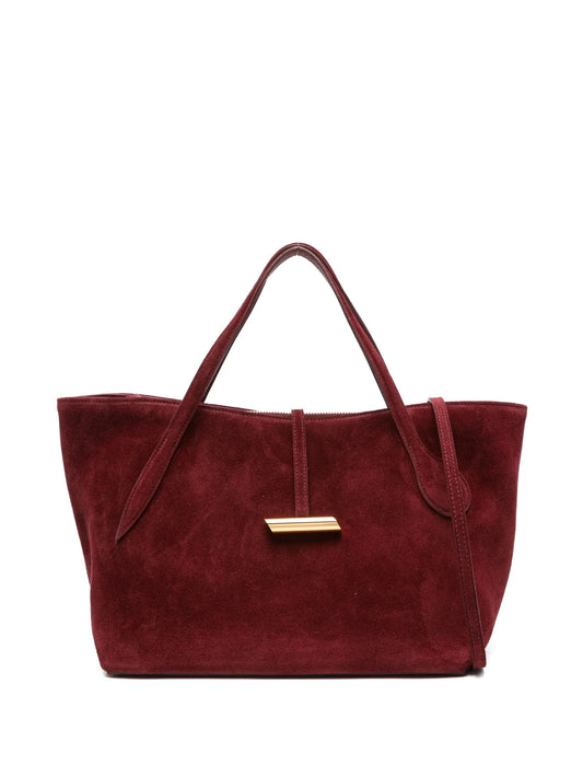 suede tote bag