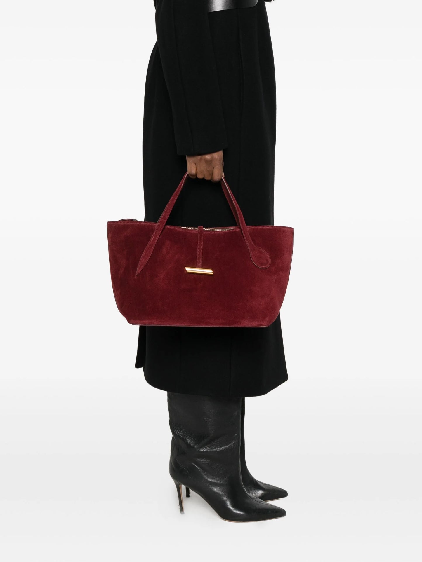 suede tote bag