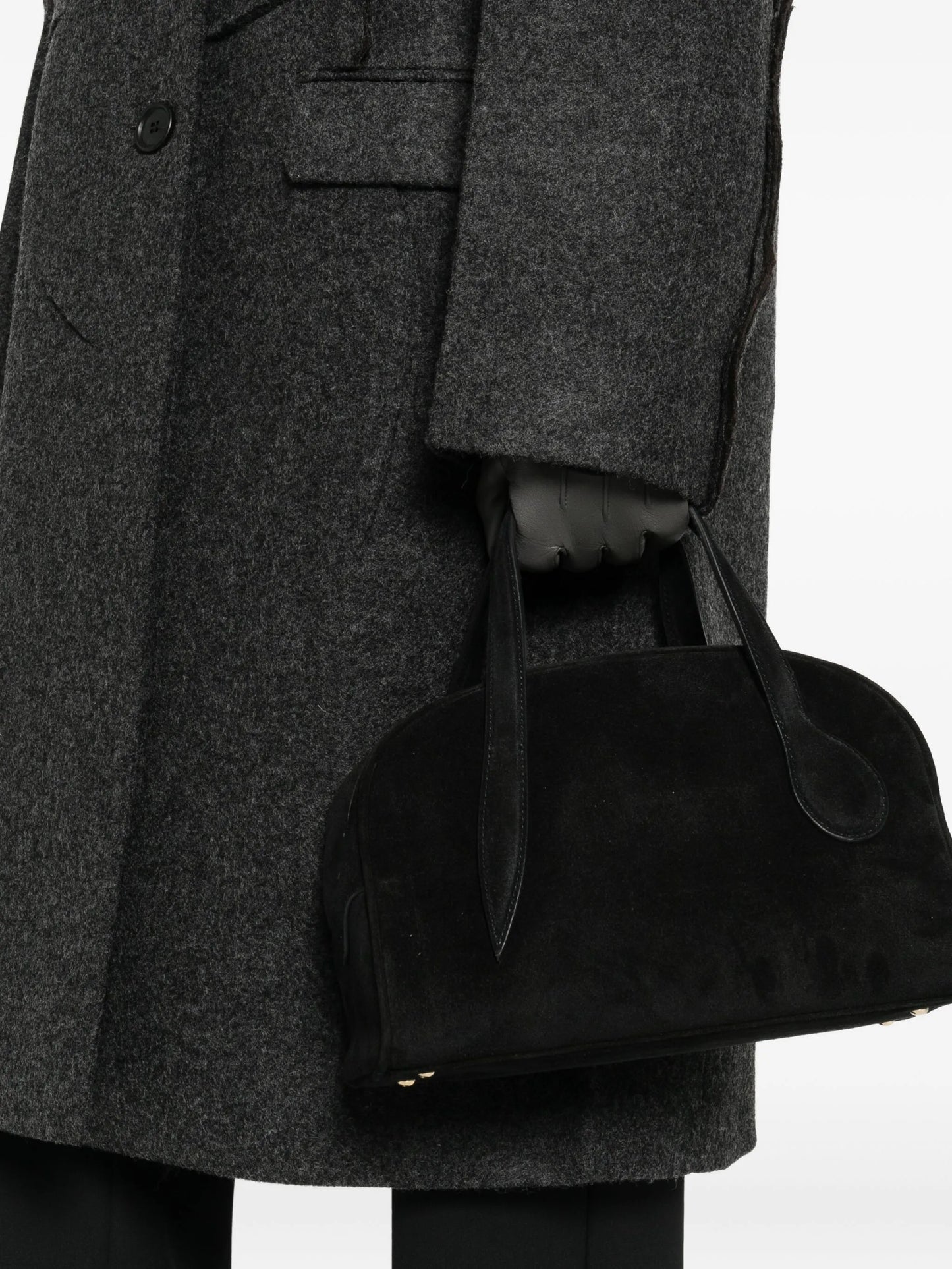 mini suede satchel bag