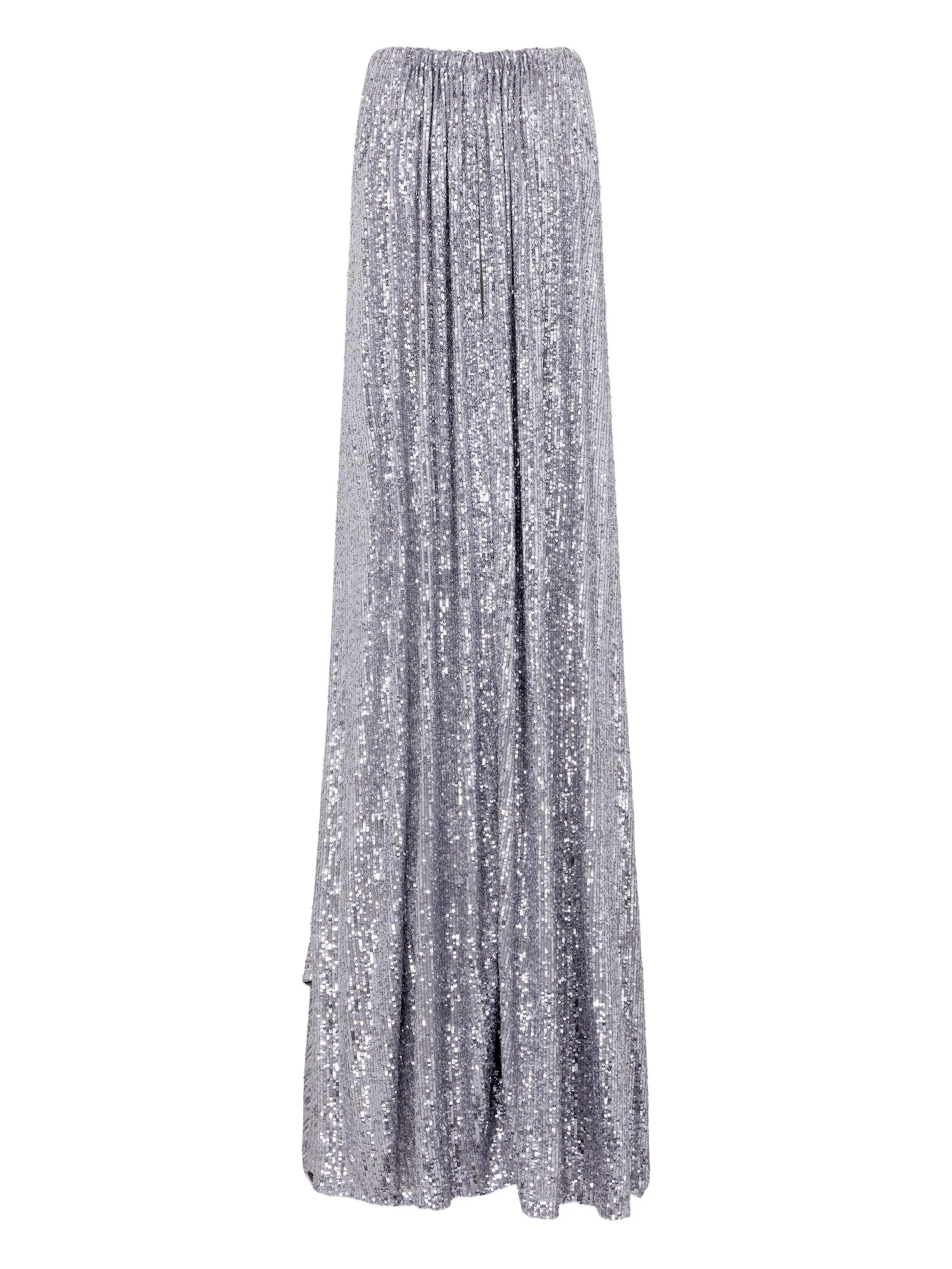 sequined high-low dress