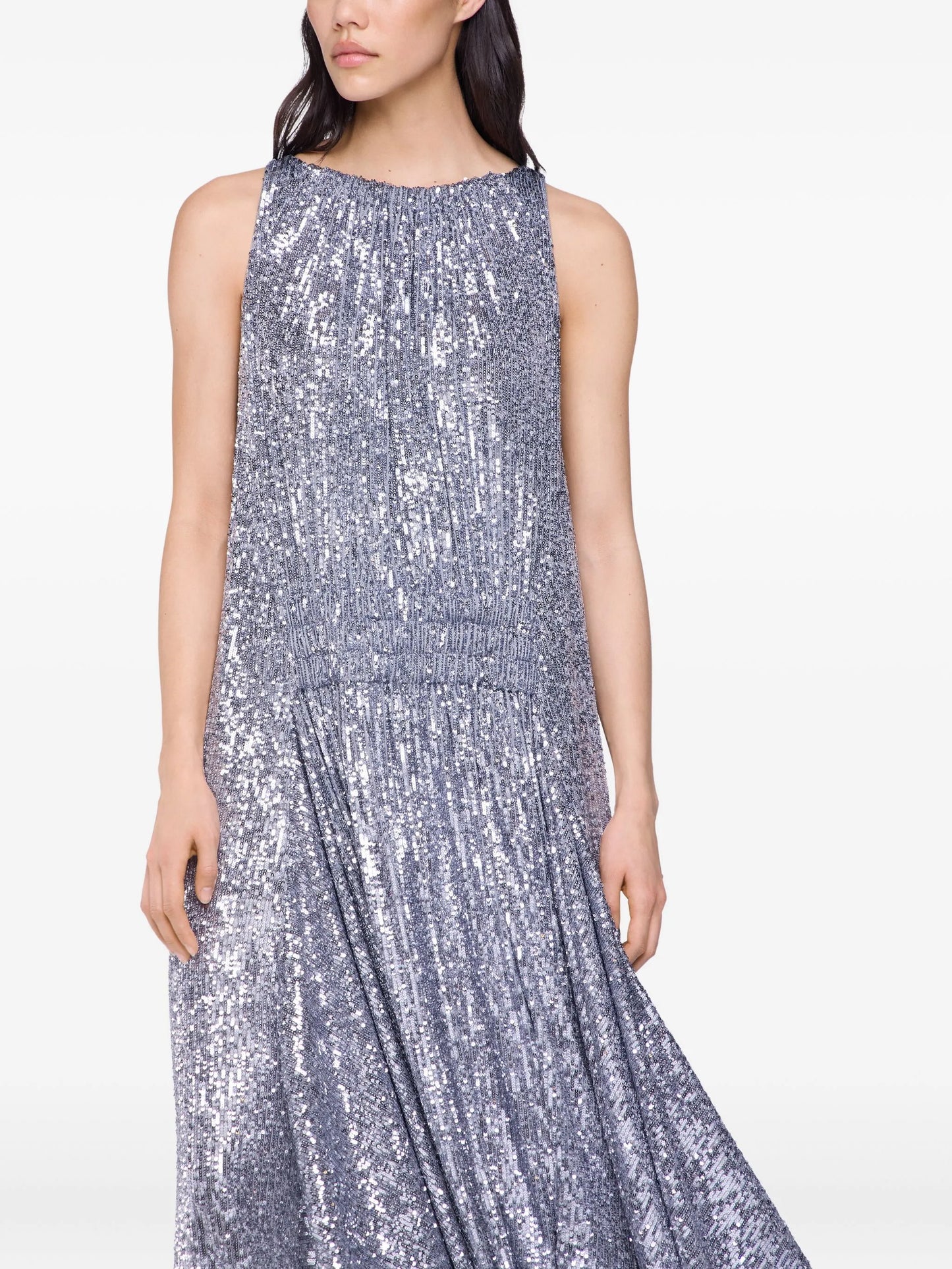 sequined high-low dress