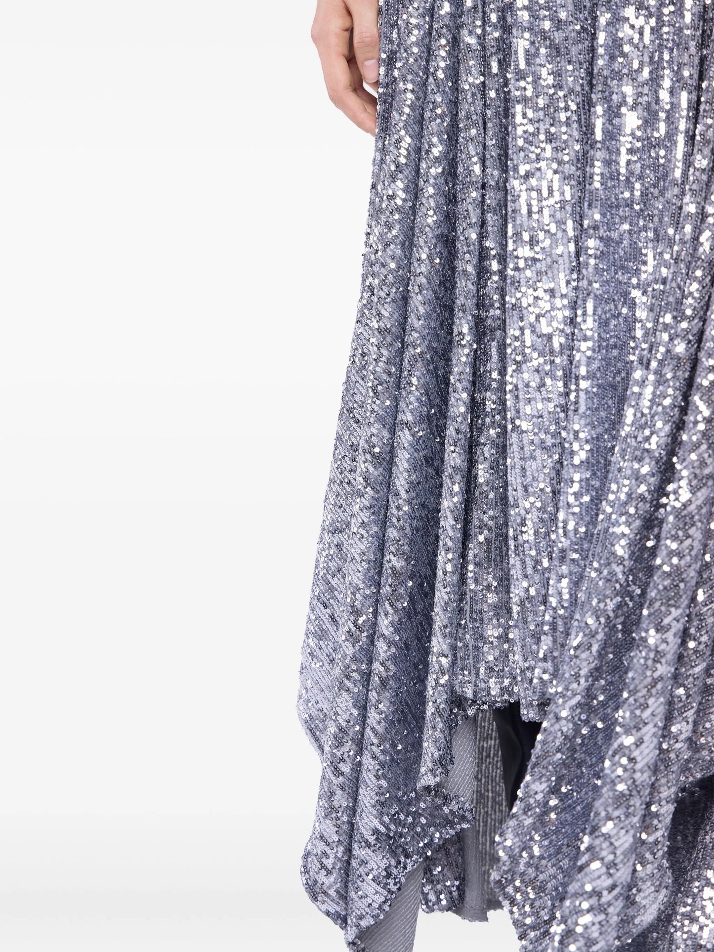 sequined high-low dress