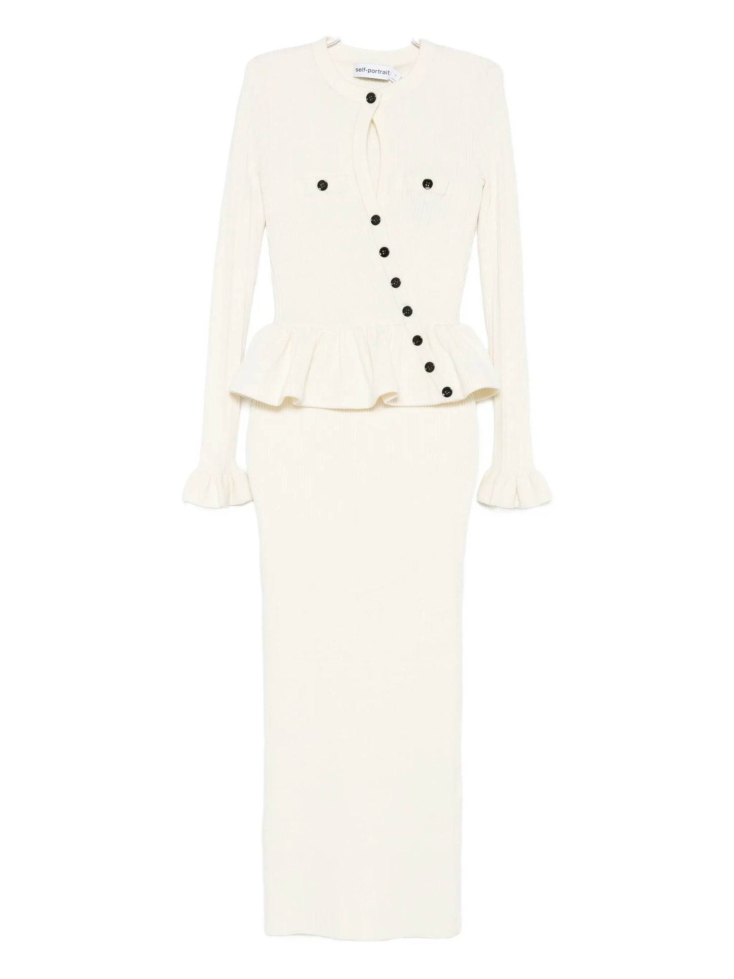 knitted asymmetric midi dress