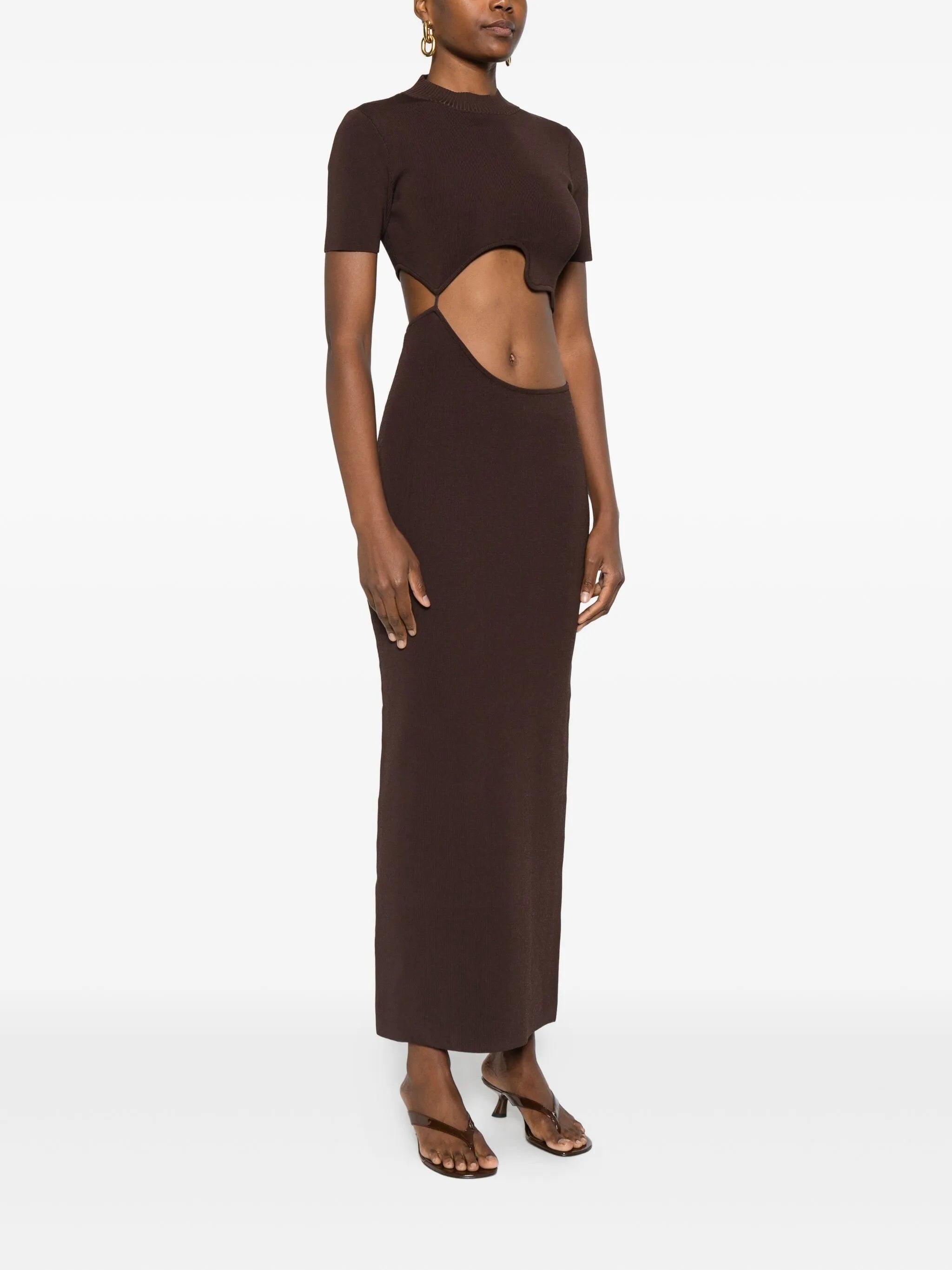 Maparadita lattice separation maxi dress