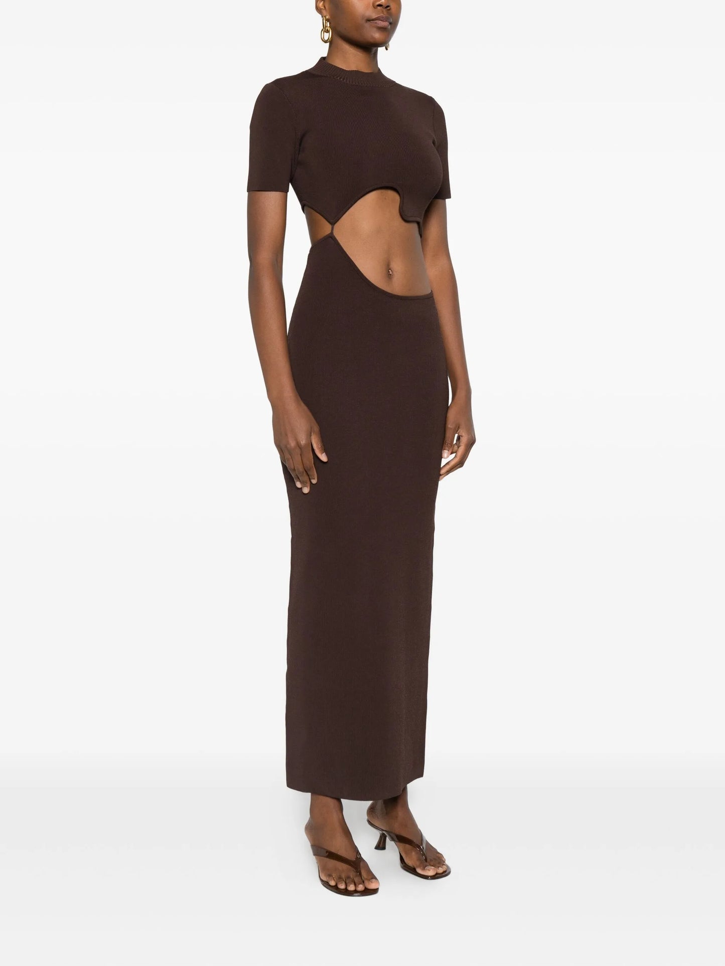 Maparadita lattice separation maxi dress