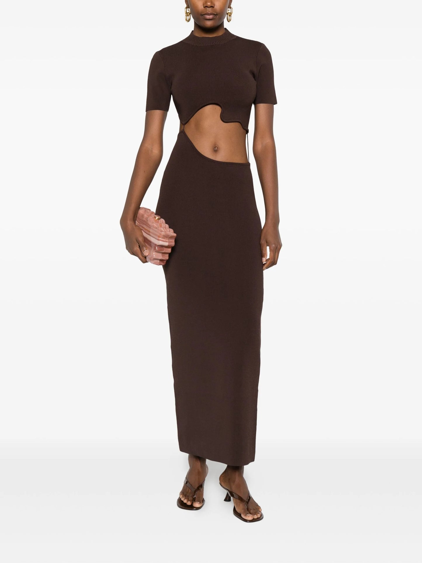 Maparadita lattice separation maxi dress