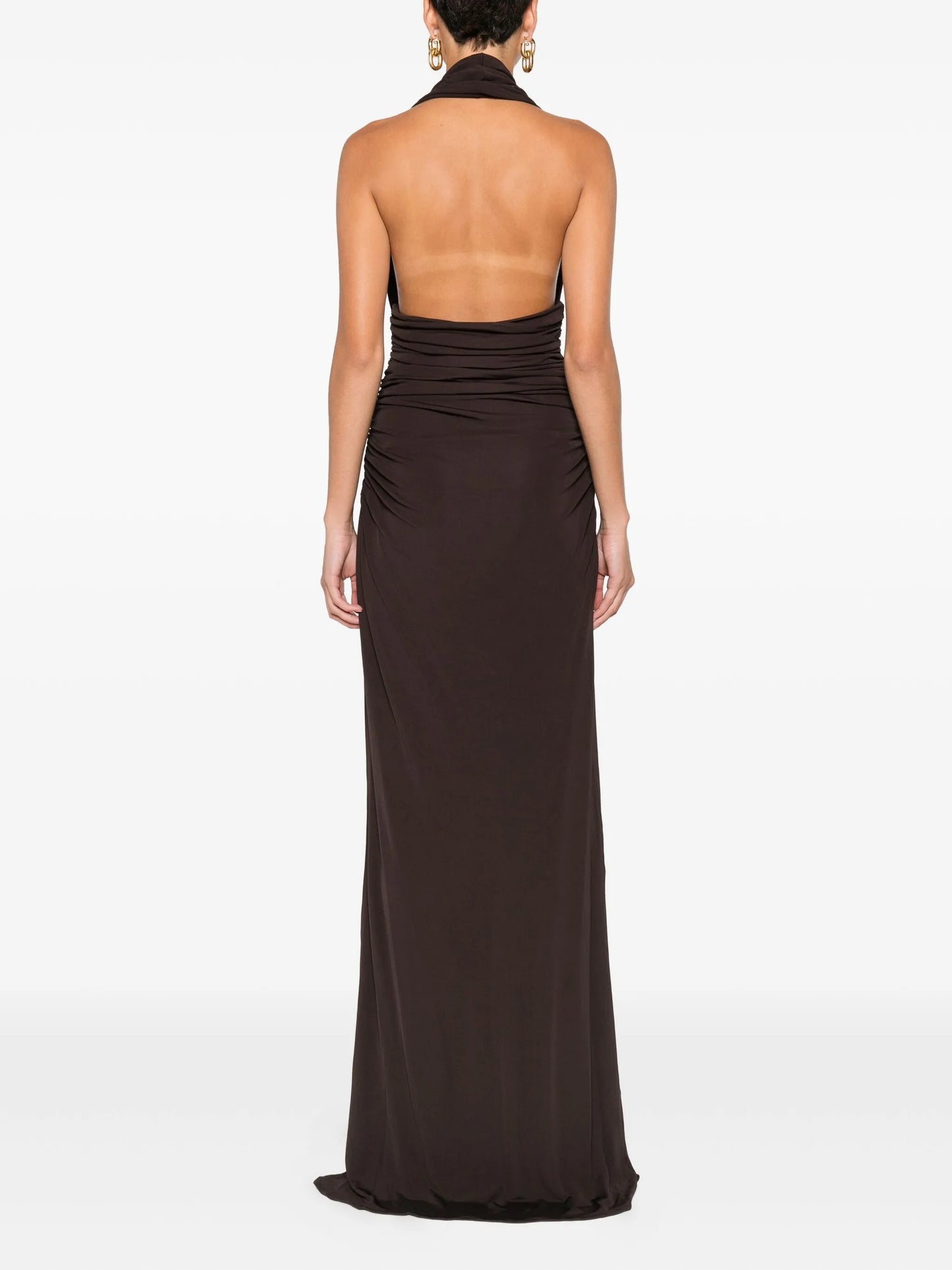 draped cut-out maxi dress