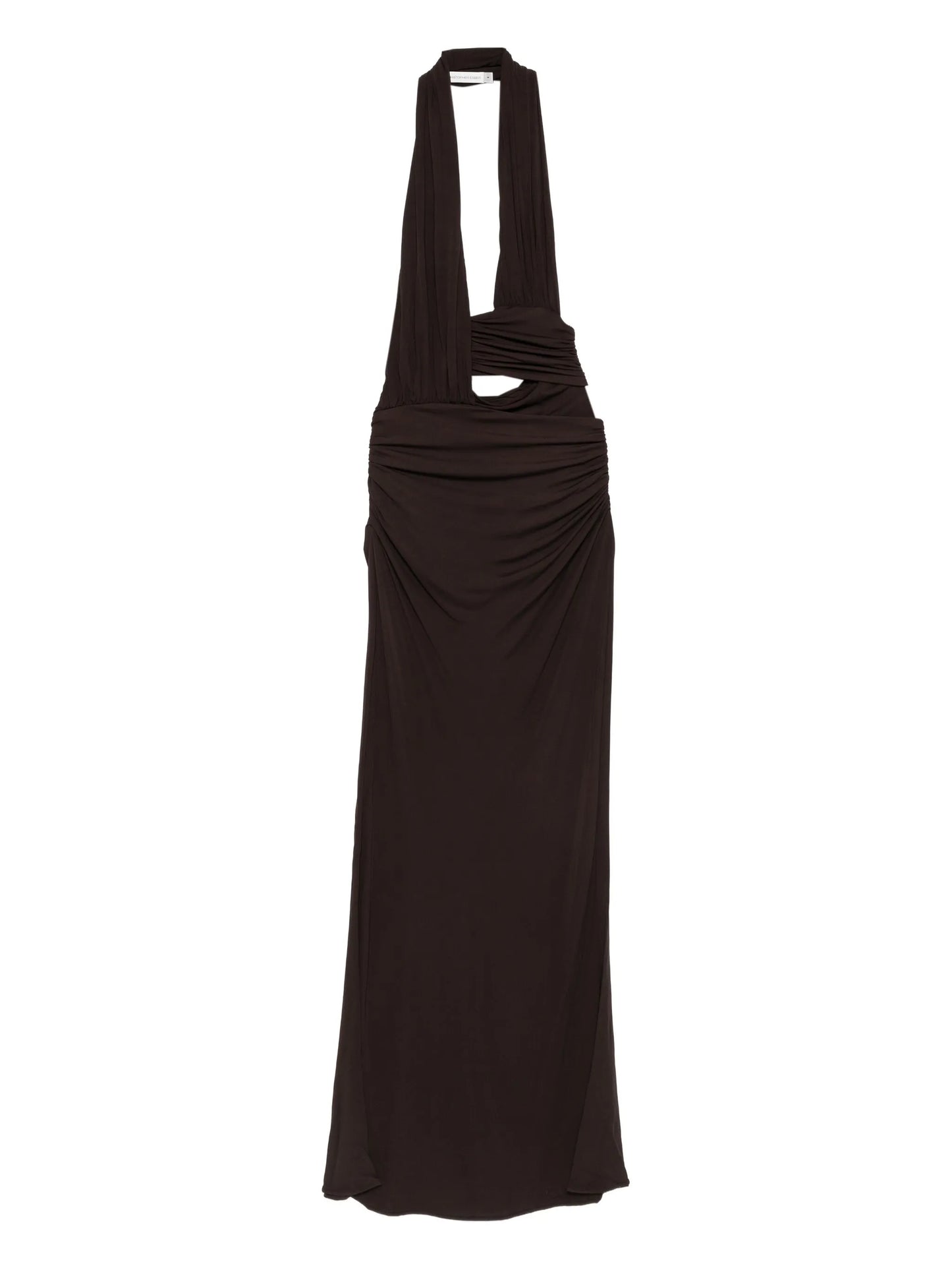 draped cut-out maxi dress
