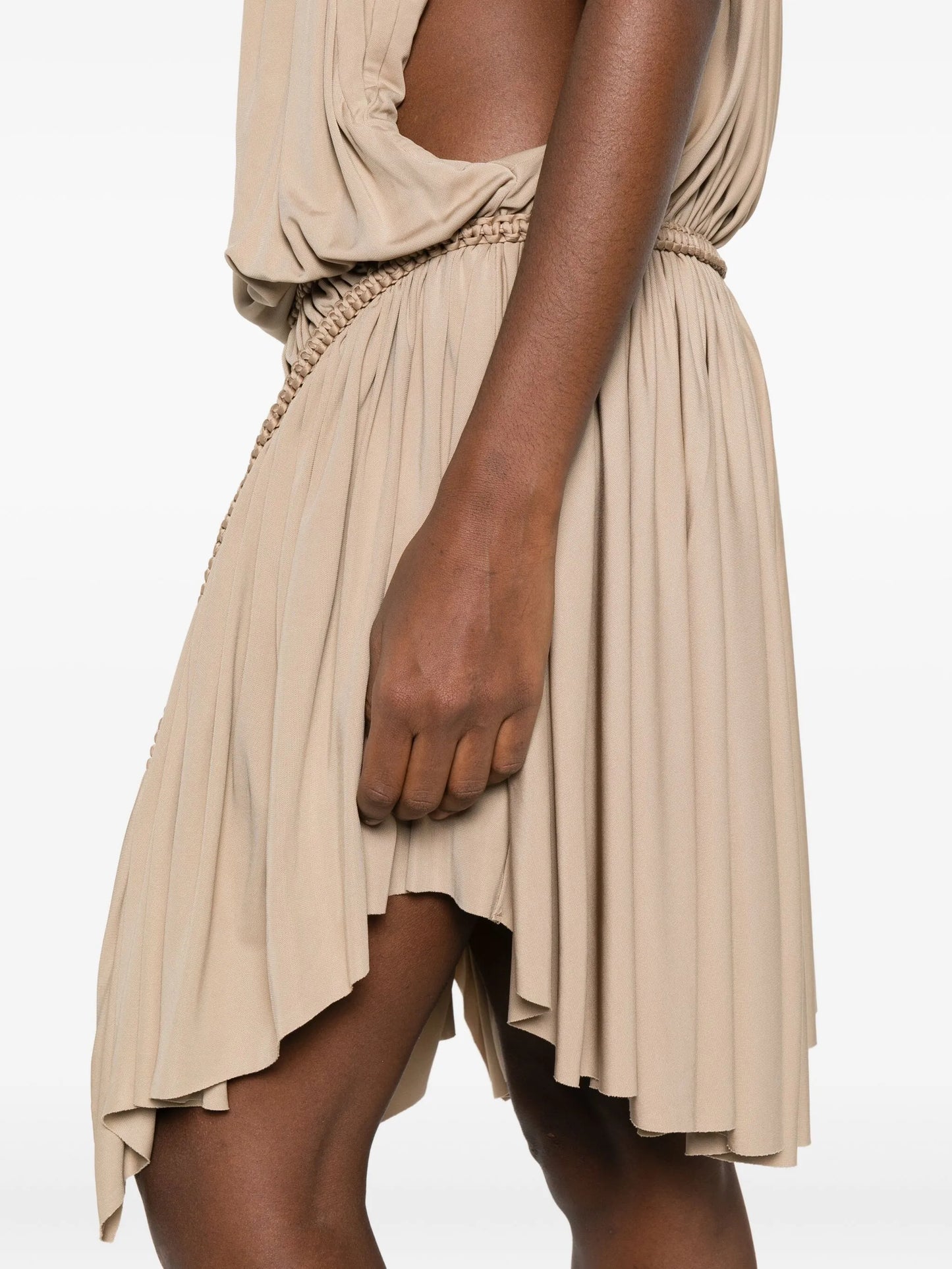 Shibari ruched midi dress