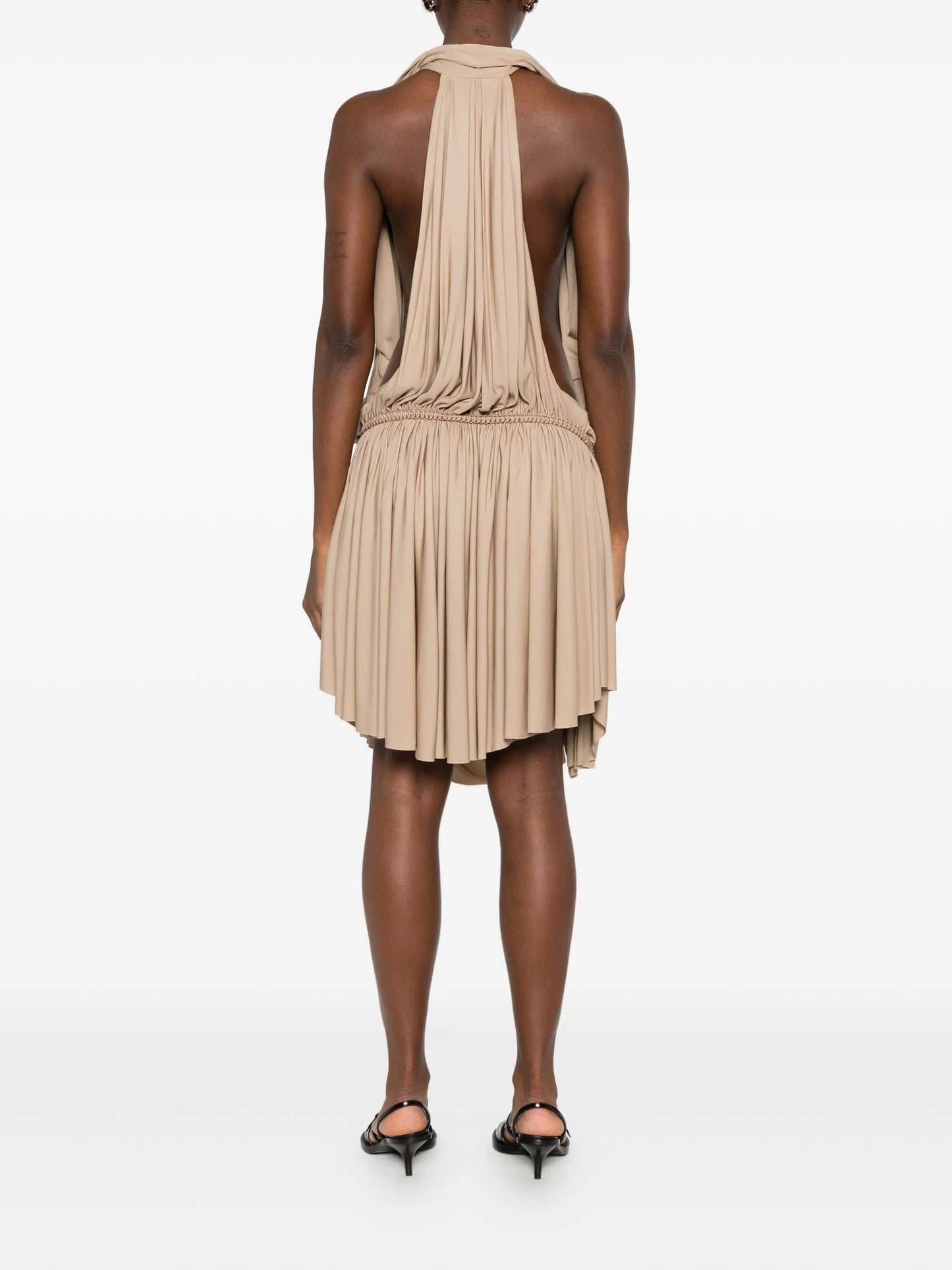 Shibari ruched midi dress