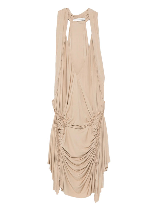 Shibari ruched midi dress