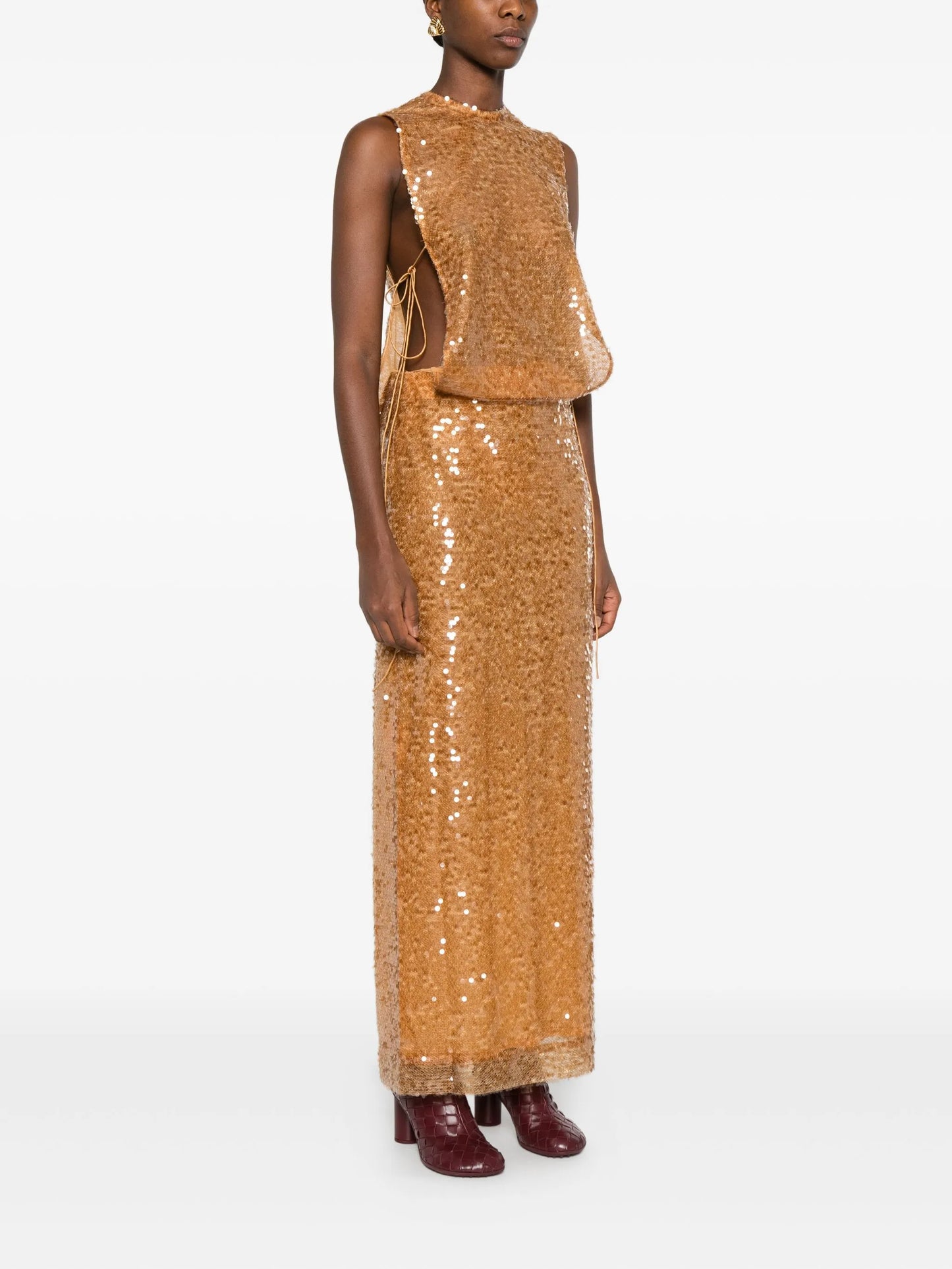 Illuminate sequin-embellished gown