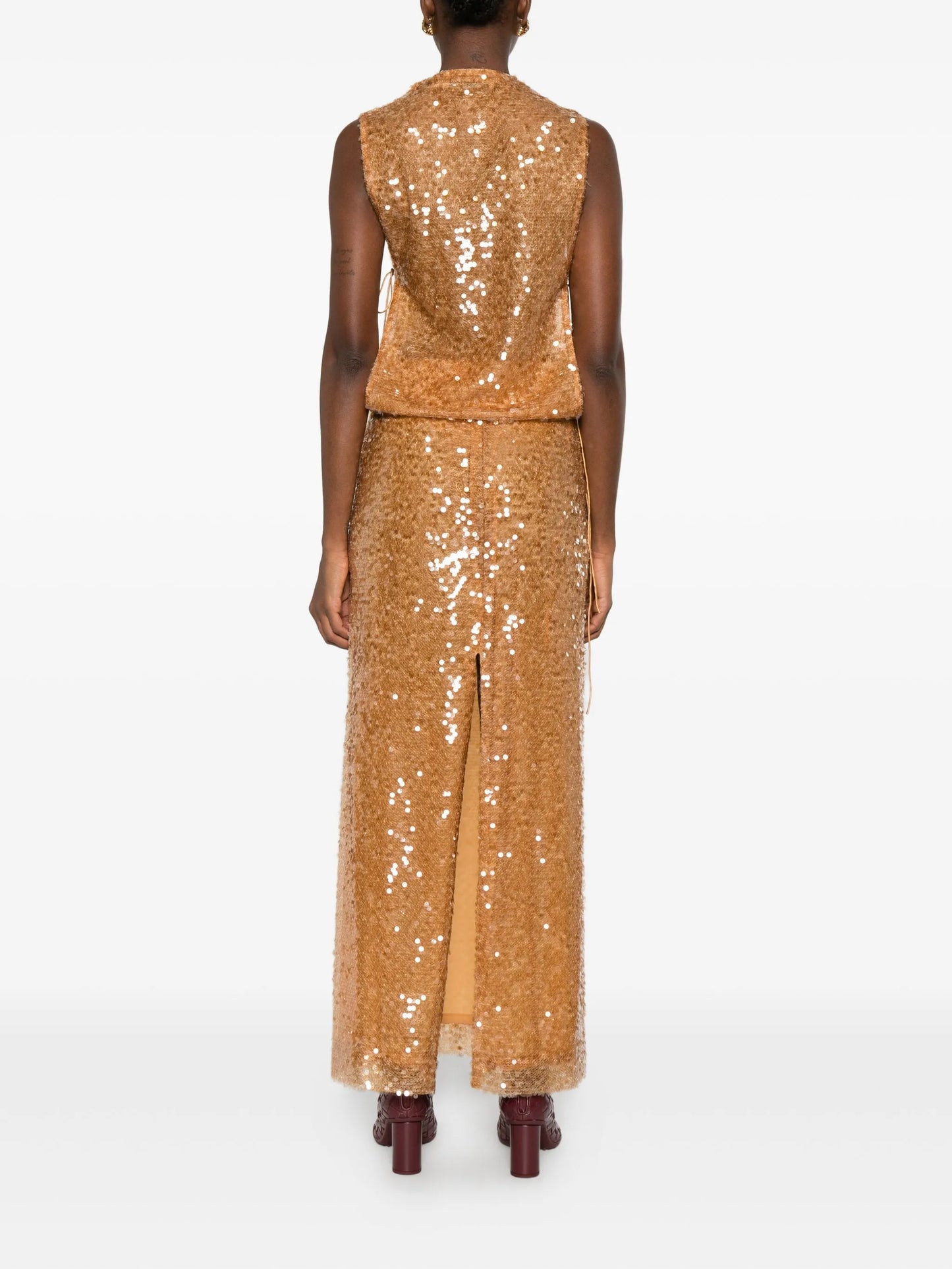 Illuminate sequin-embellished gown