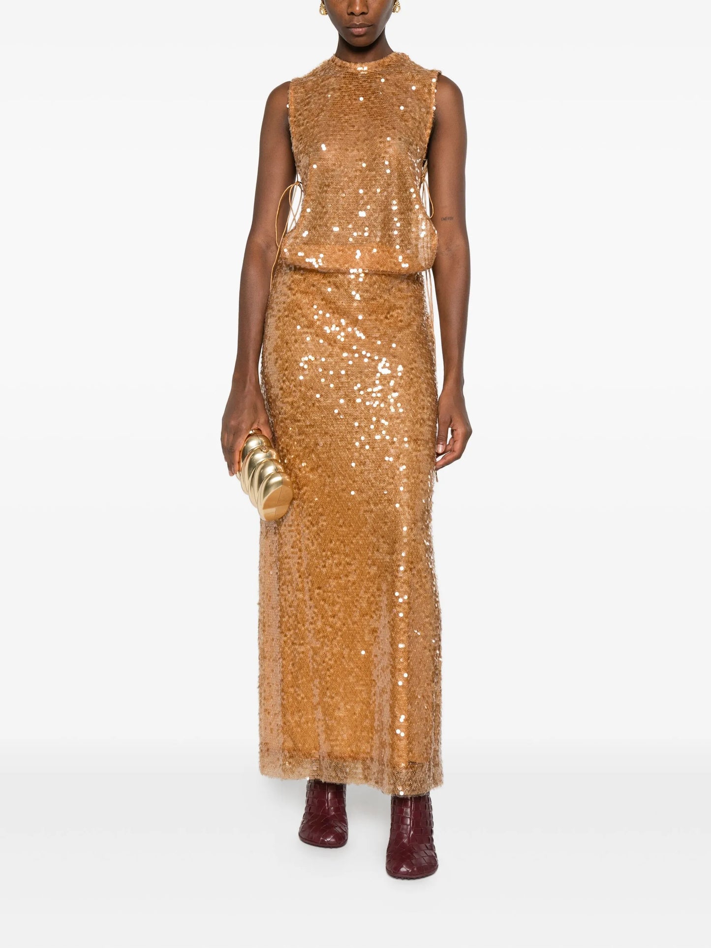 Illuminate sequin-embellished gown