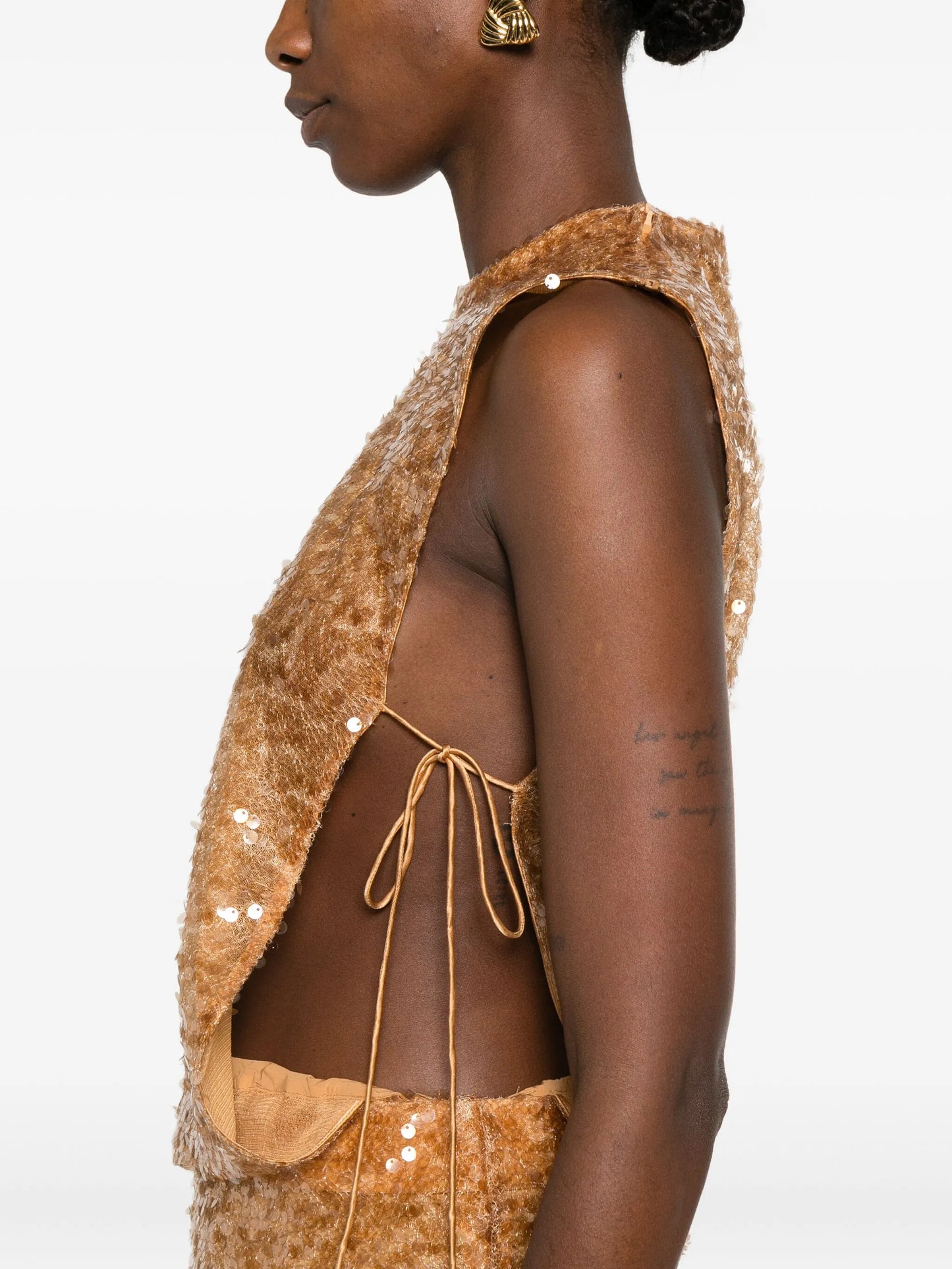 Illuminate sequin-embellished gown