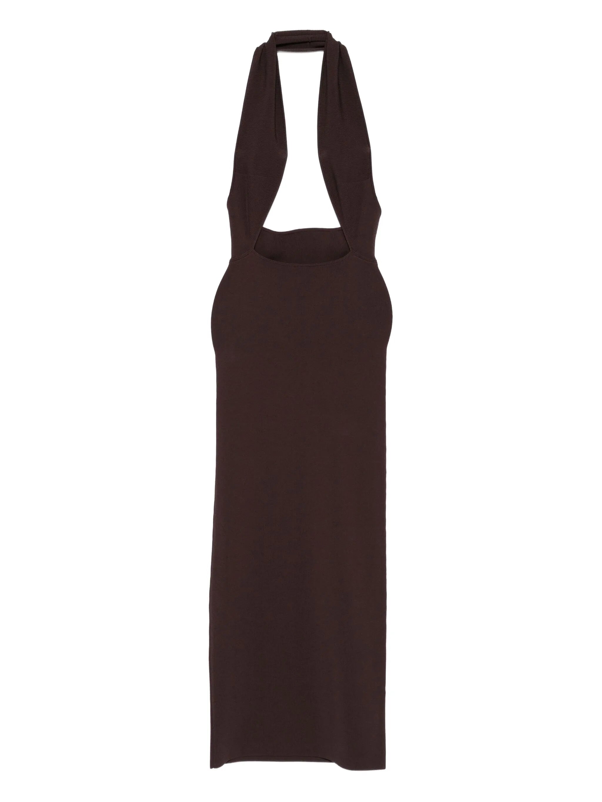 Slope halter-neck maxi dress