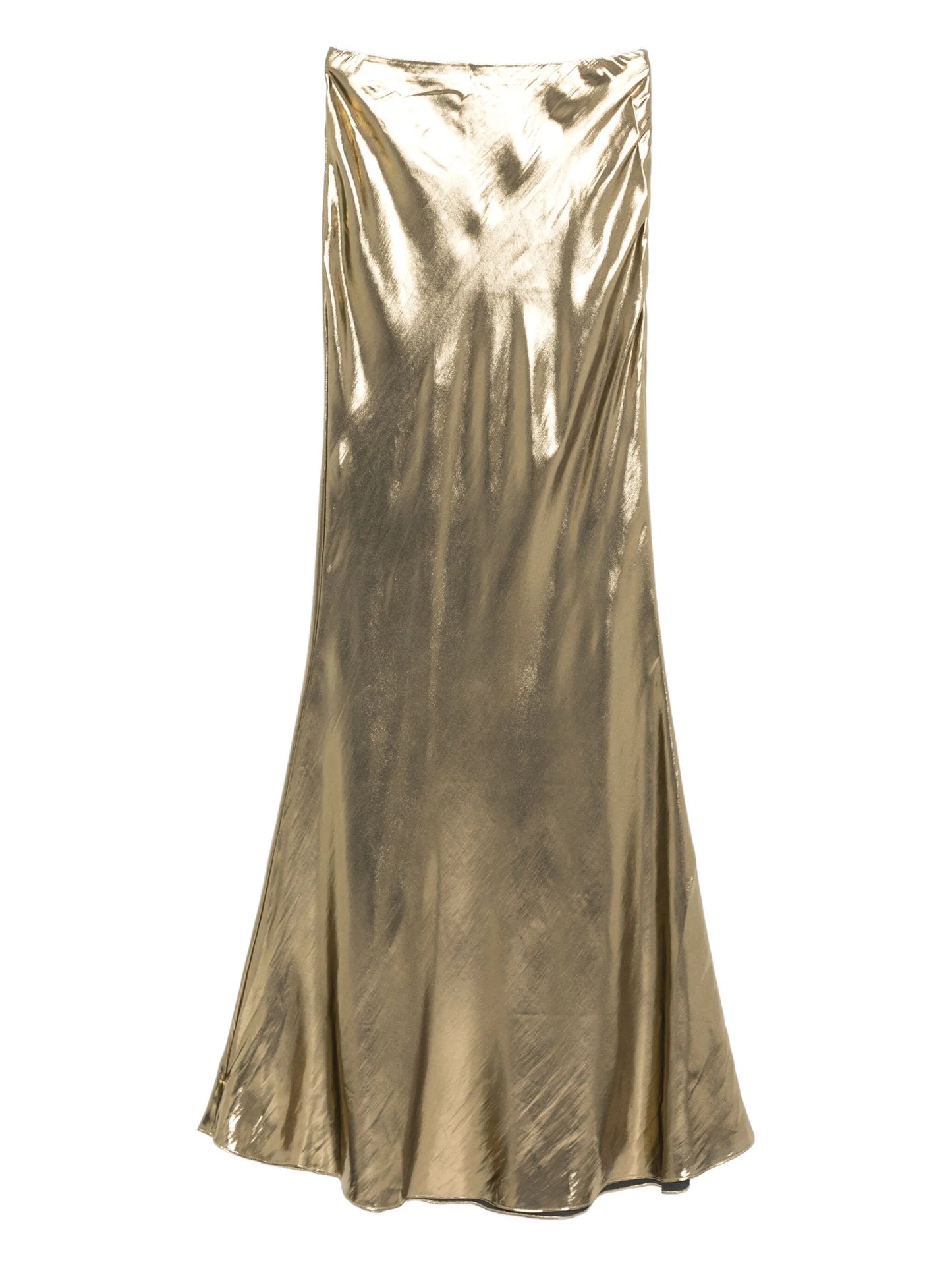 metallic-effect maxi skirt