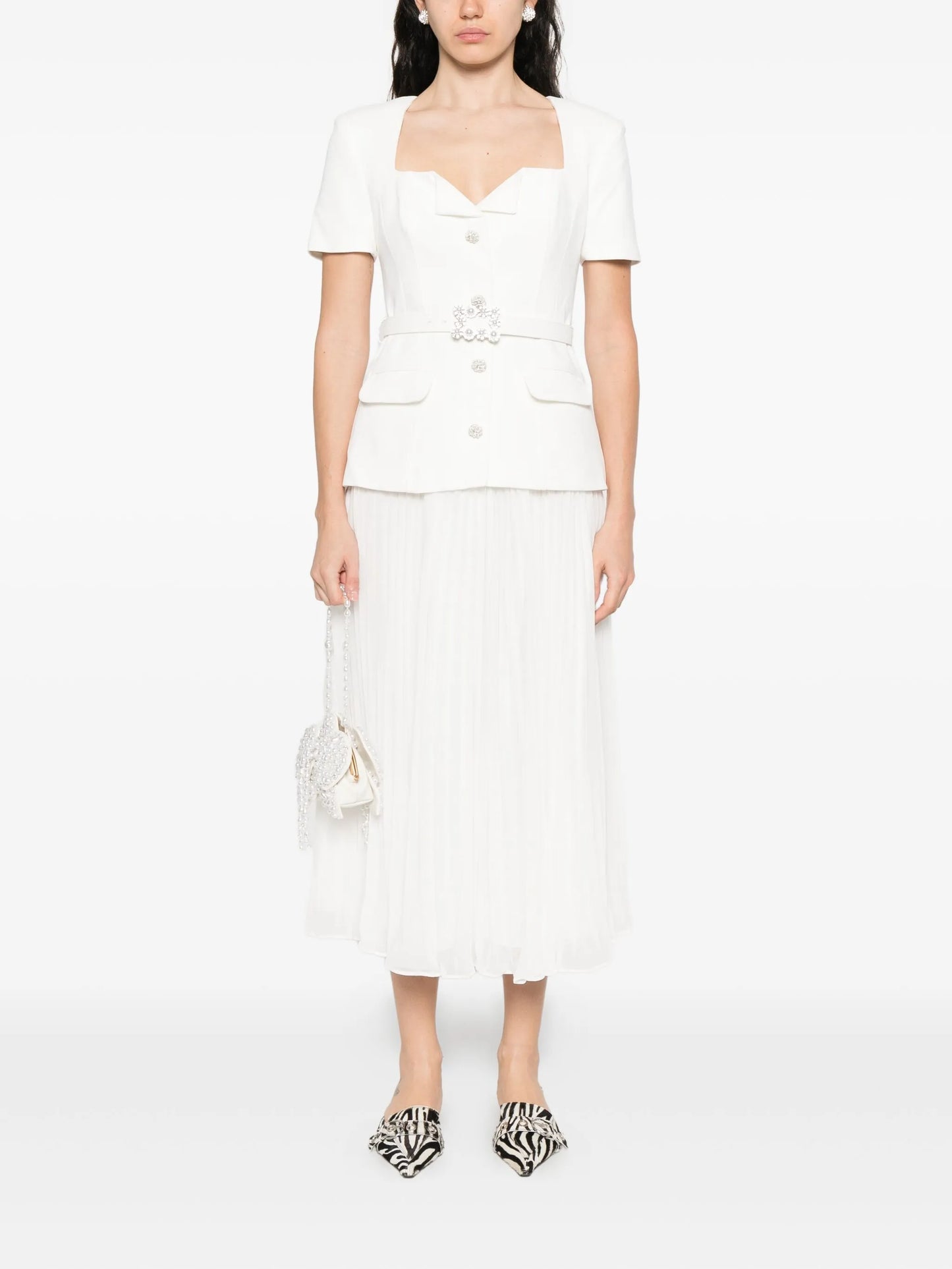 v-neck midi dress