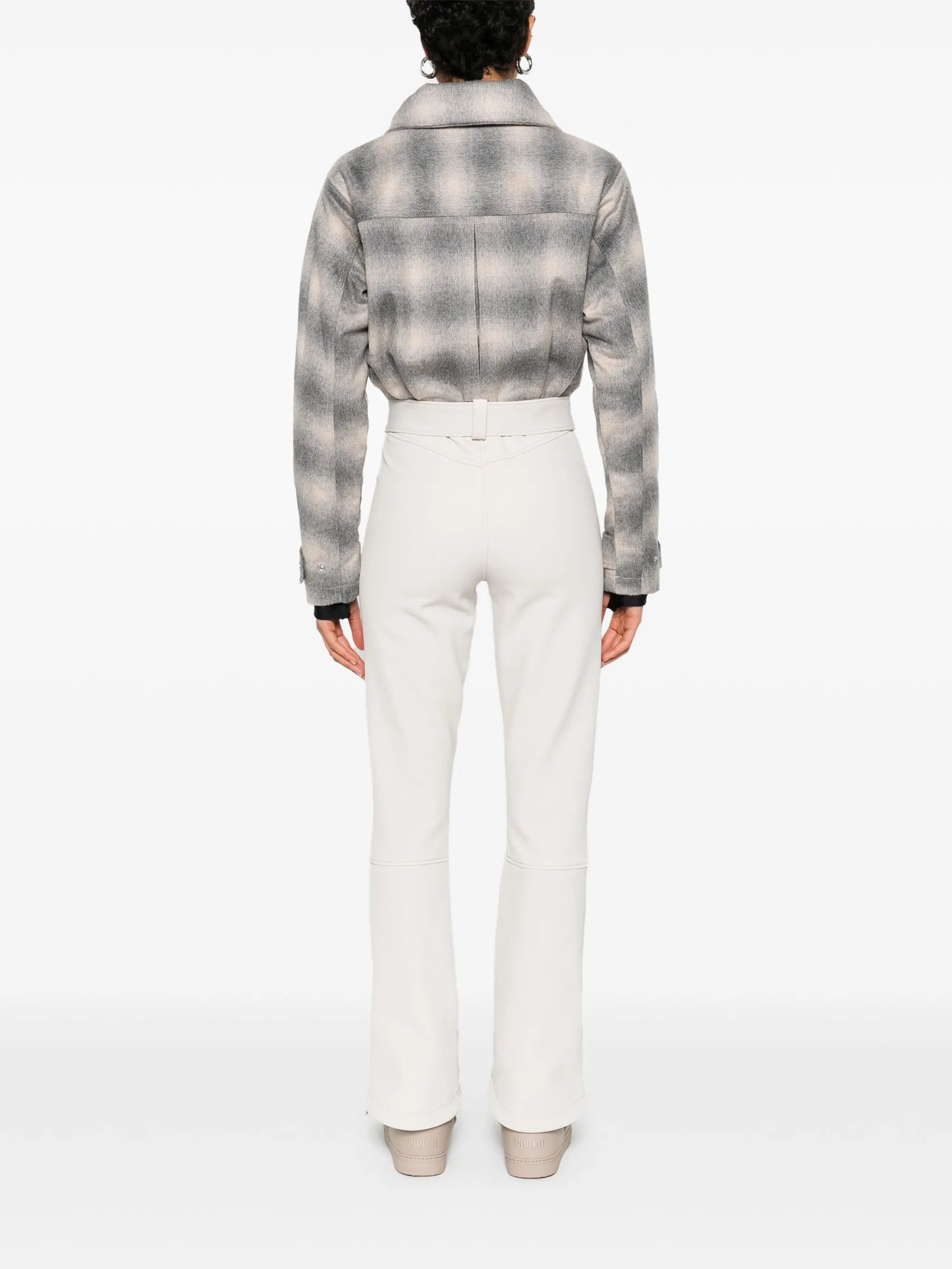 Telluride checked belted ski suit