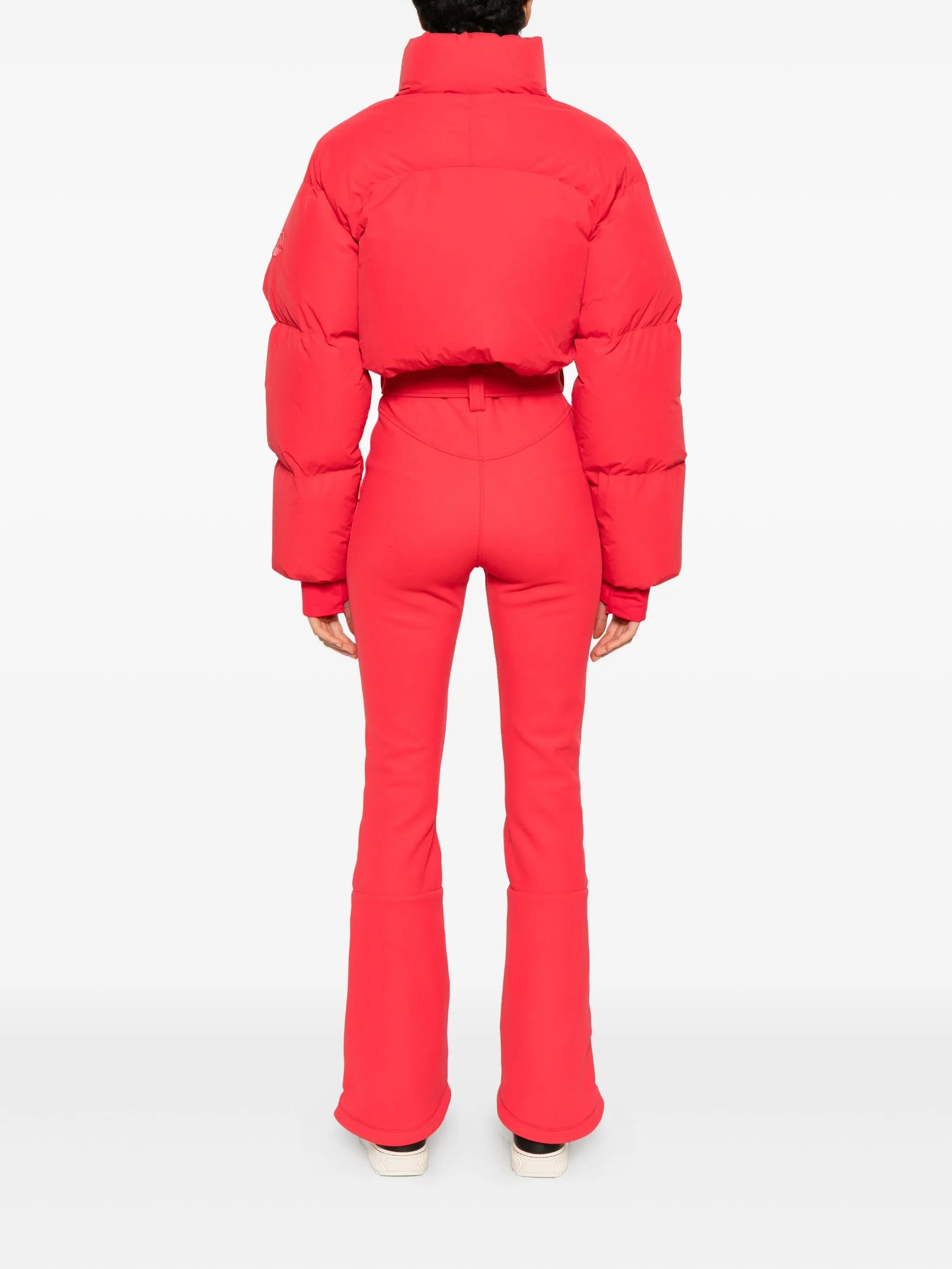 belted ski suit