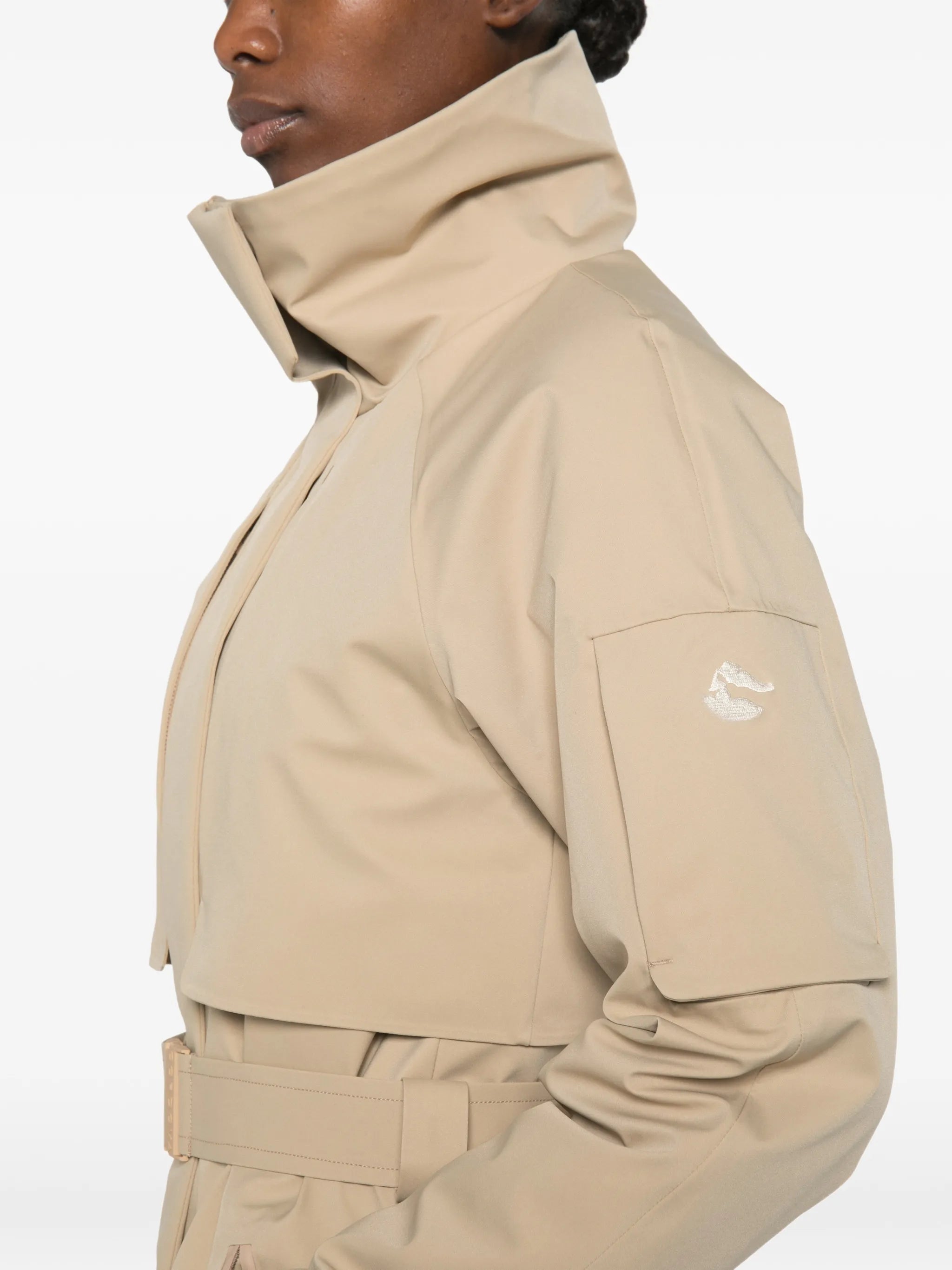 belted ski suit