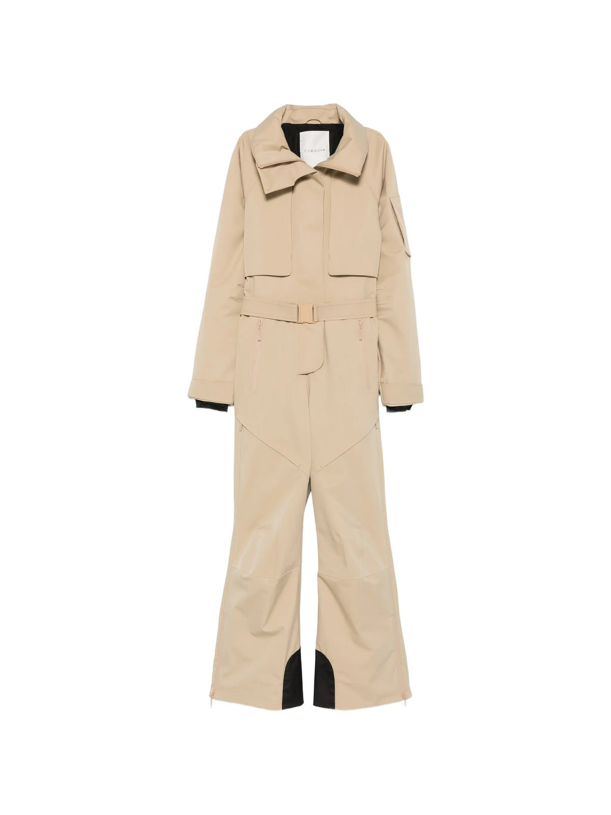 belted ski suit