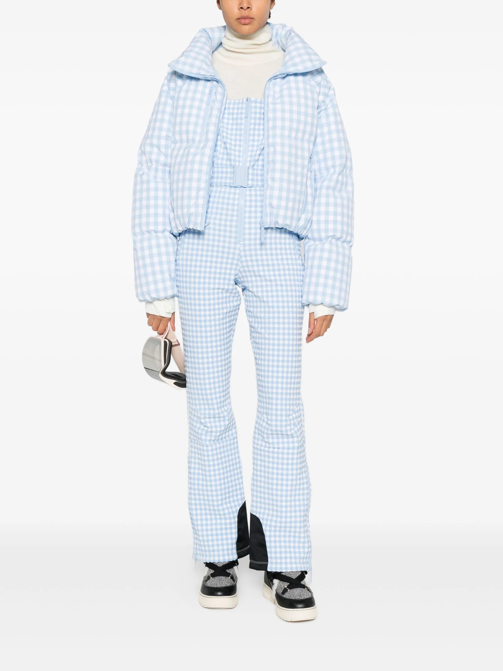 Cortina checkered puffer ski jacket