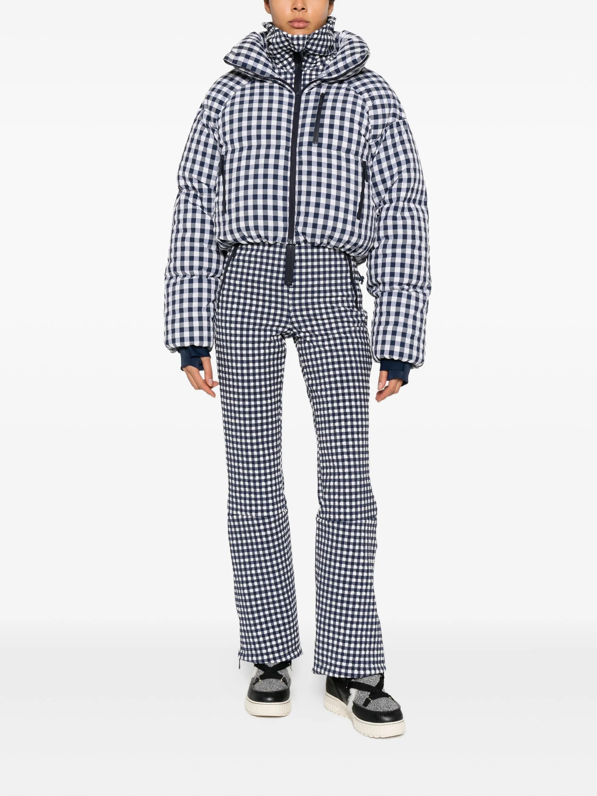 Cortina checkered puffer ski jacket