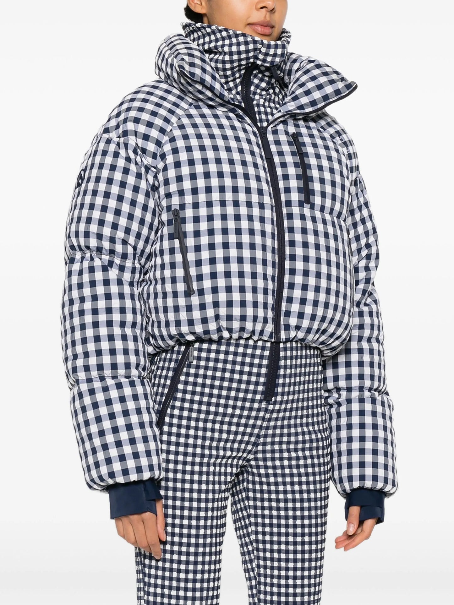 Cortina checkered puffer ski jacket
