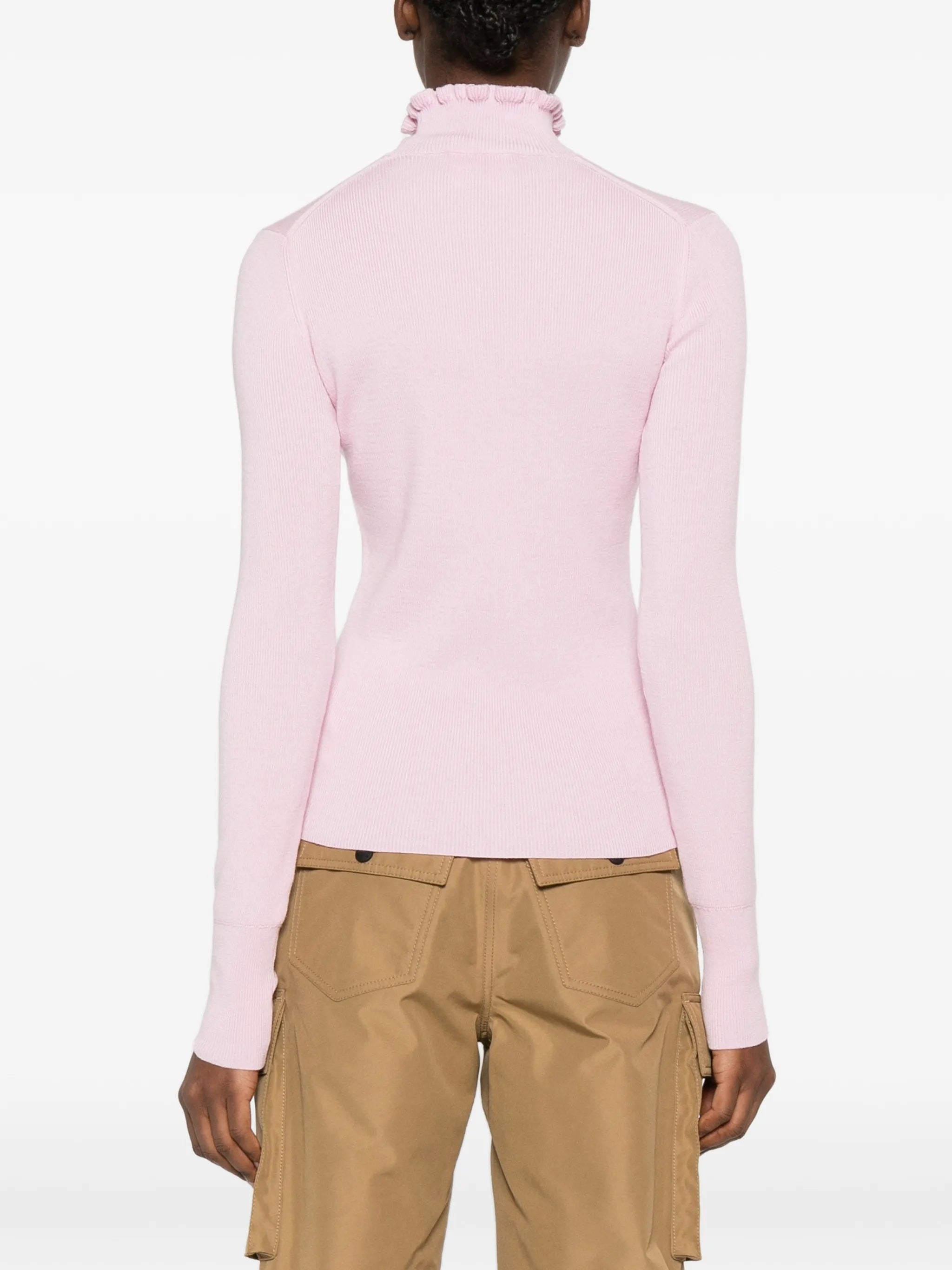 turtleneck long-sleeves T-shirt